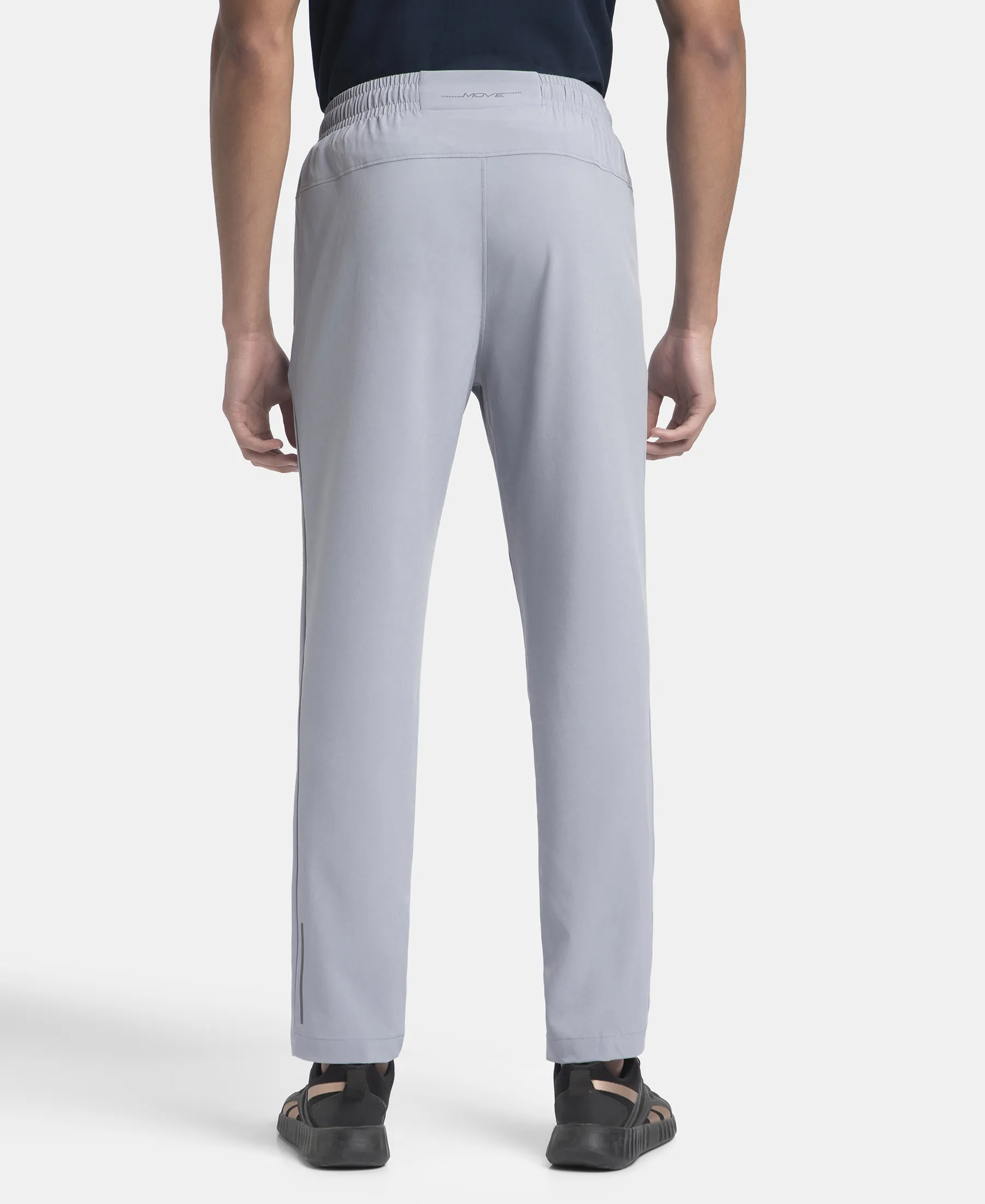 Recycled Microfiber Elastane Stretch Trackpant with Zipper Pockets and StayFresh Treatment - CP Grey - Image 3