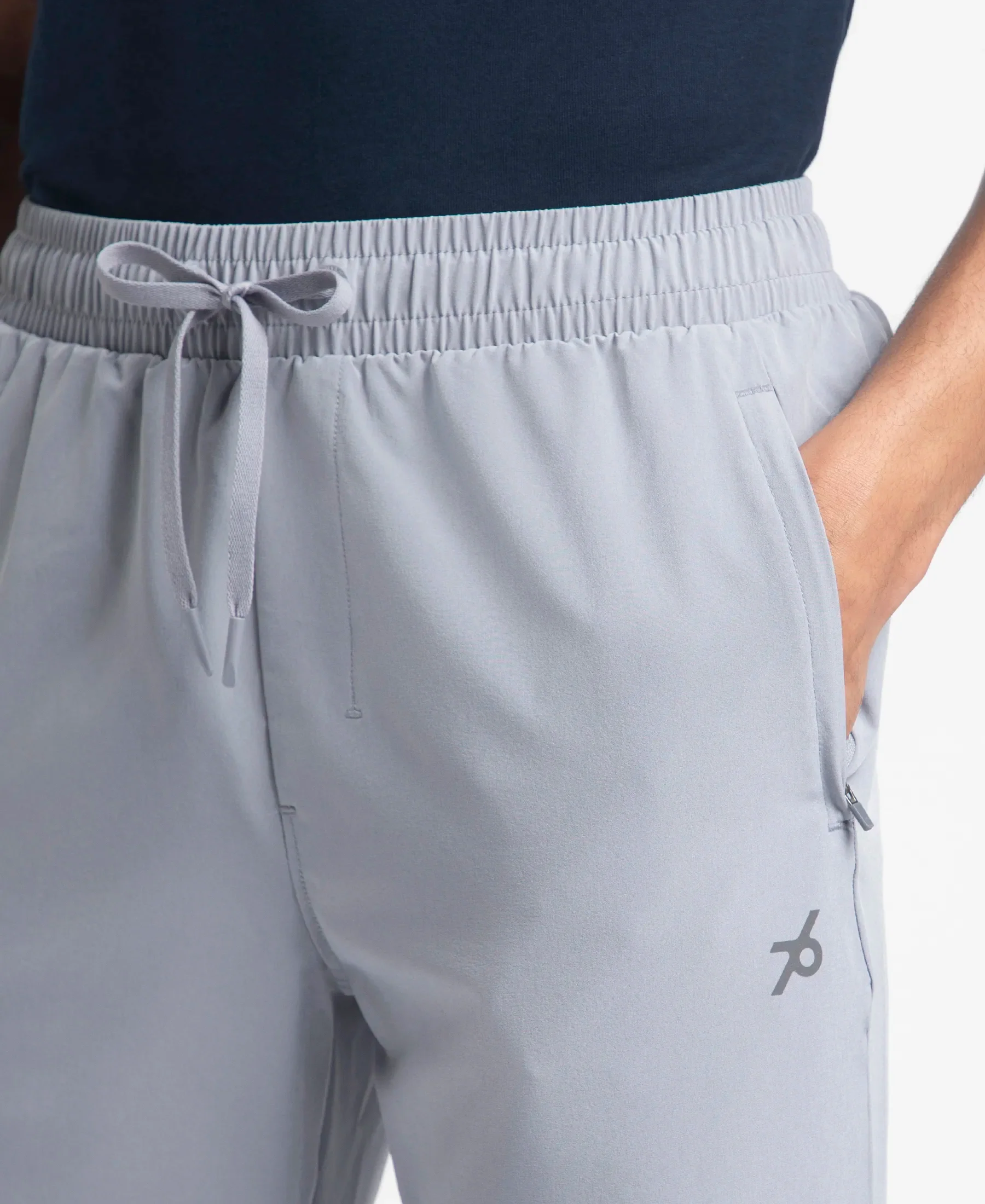 Recycled Microfiber Elastane Stretch Trackpant with Zipper Pockets and StayFresh Treatment - CP Grey - Image 7