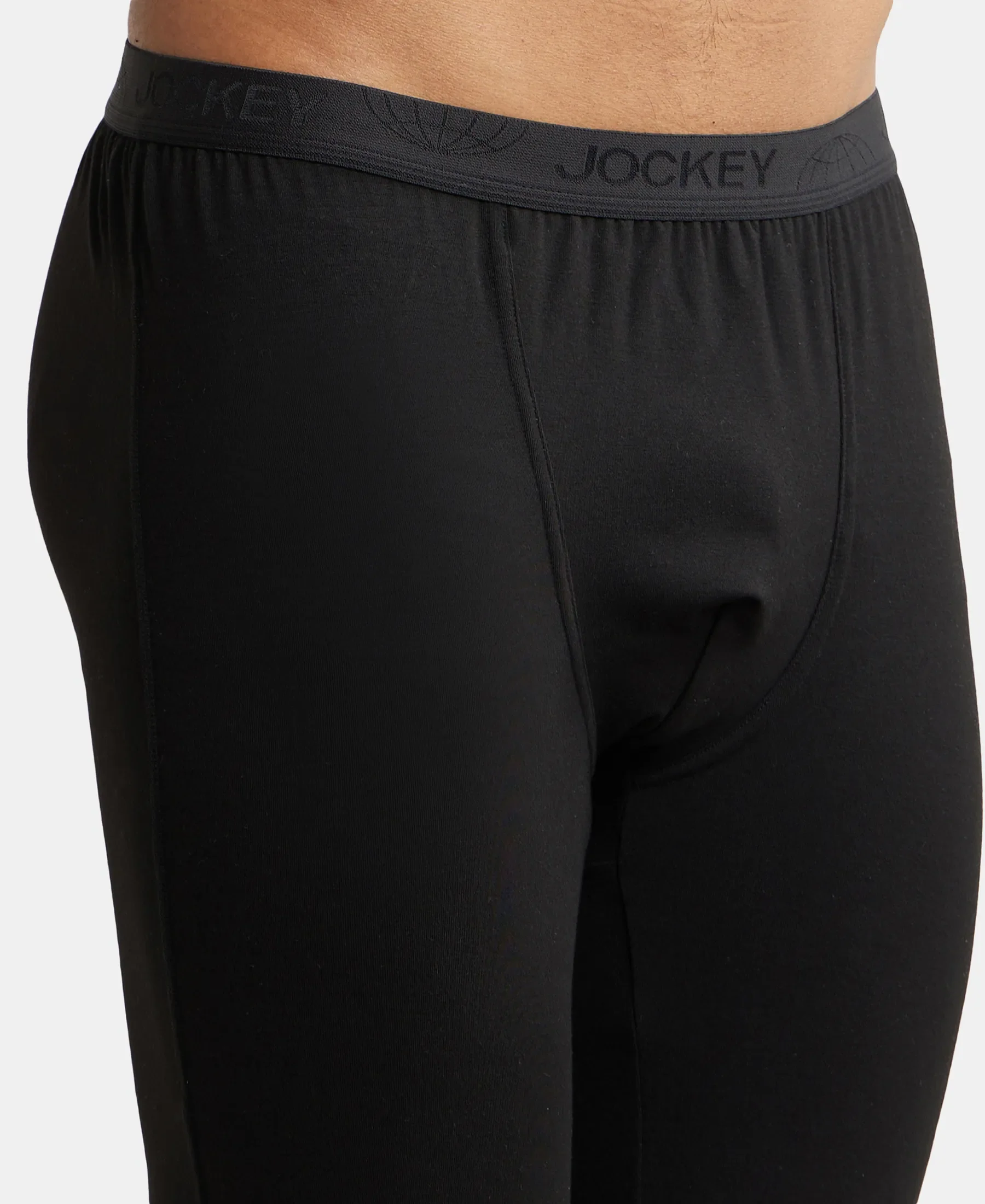 Warmth Soft Touch Microfiber Elastane Stretch Thermal Long Johns with StayWarm Technology - Black - Image 7
