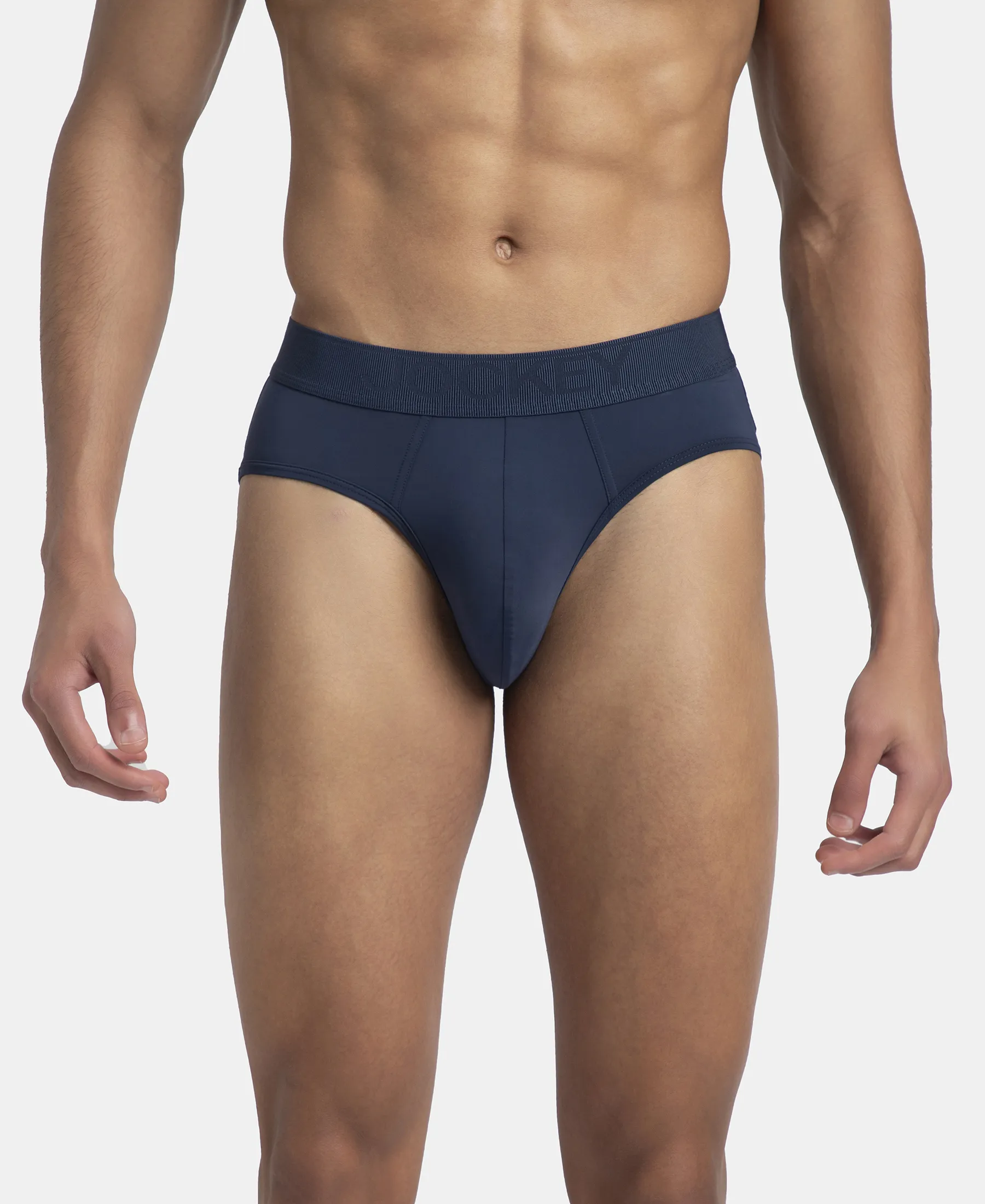 Soft Touch Recycled Microfiber Elastane Stretch Brief with Ultrasoft Waistband - Insignia Blue