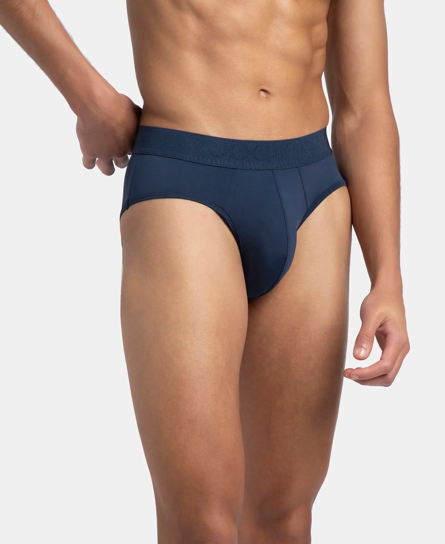 Soft Touch Recycled Microfiber Elastane Stretch Brief with Ultrasoft Waistband - Insignia Blue - Image 2