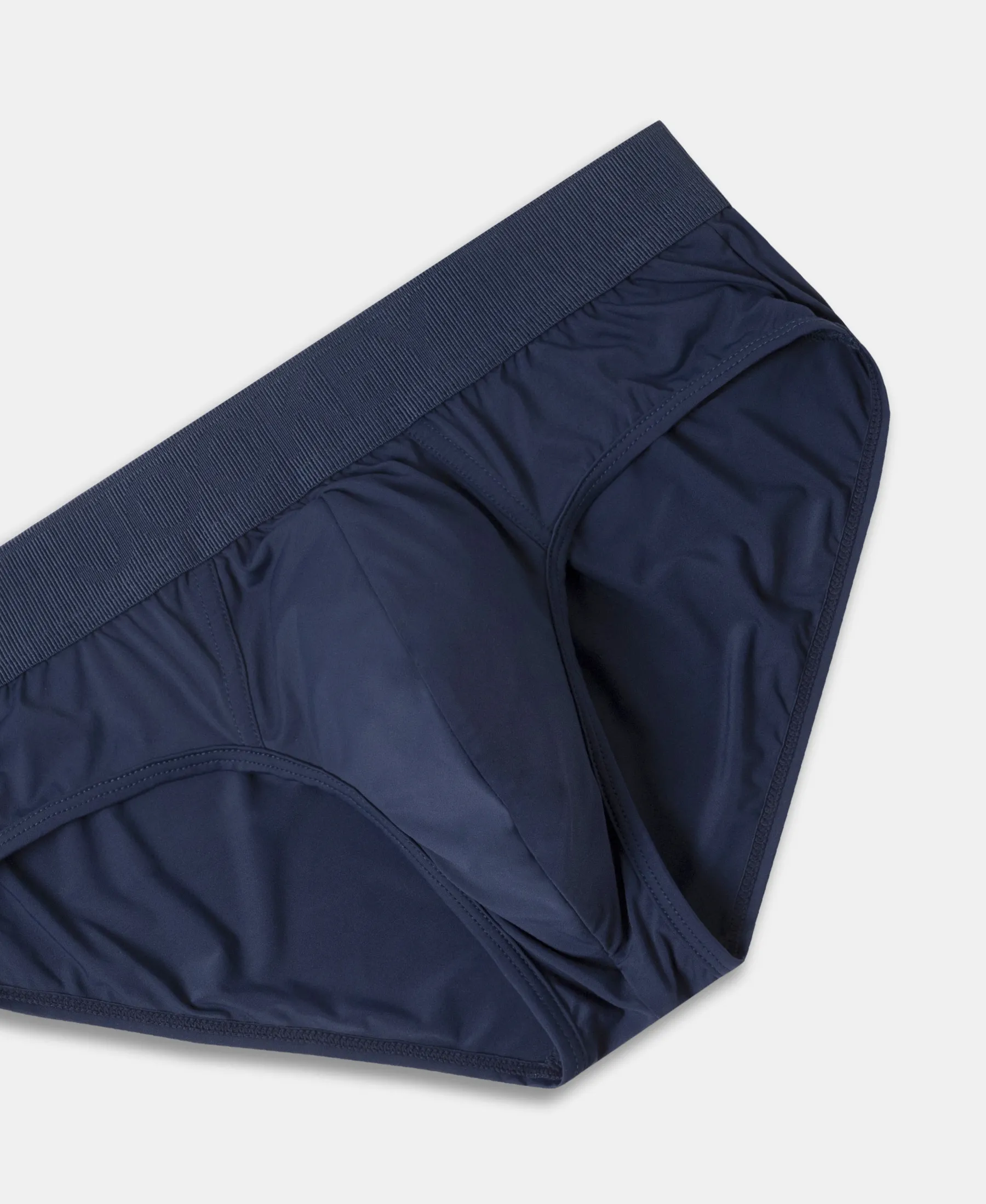 Soft Touch Recycled Microfiber Elastane Stretch Brief with Ultrasoft Waistband - Insignia Blue - Image 8