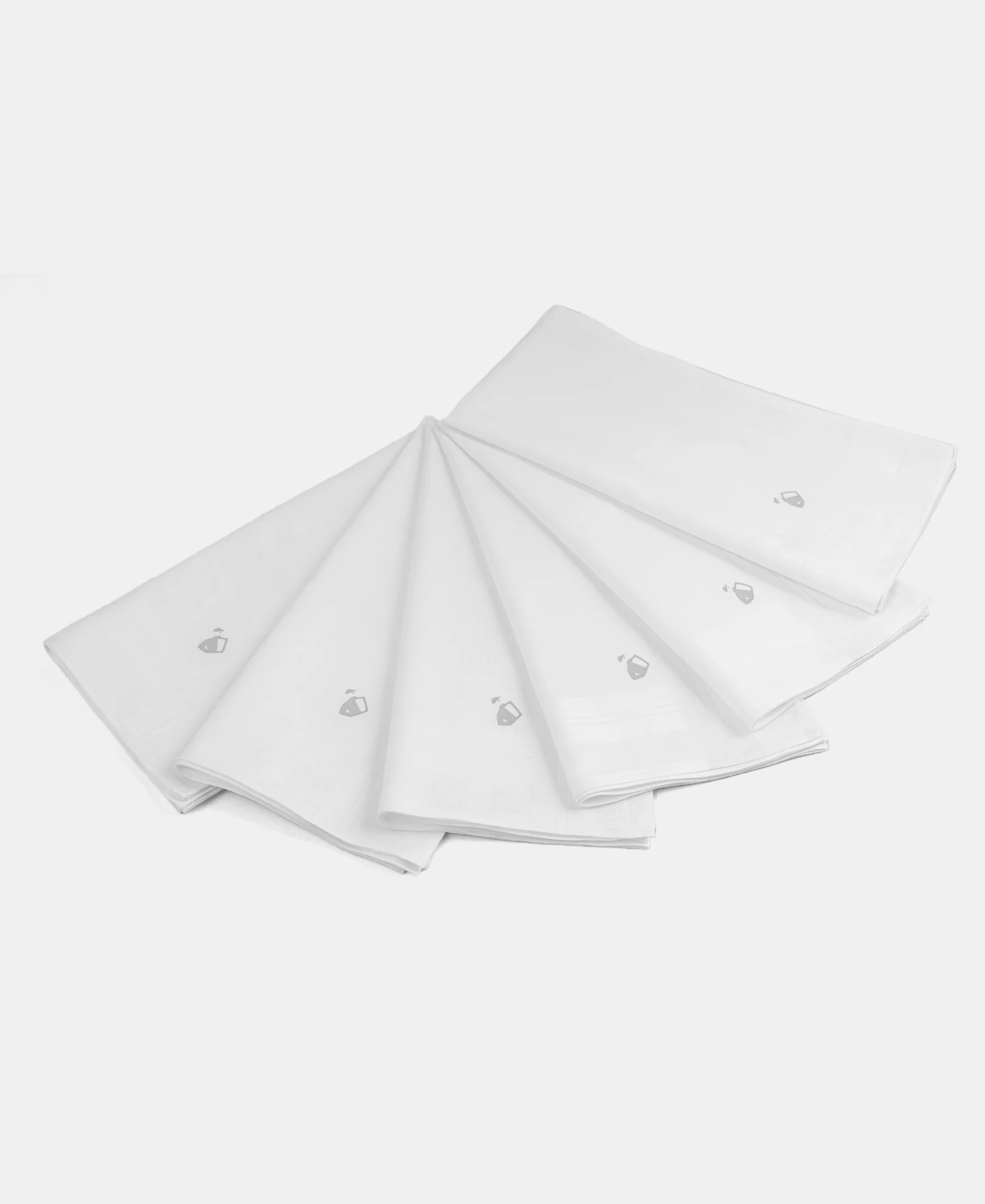 Super Combed Cotton Handkerchief with Stay Fresh Properties - White (Pack of 6) - Image 3