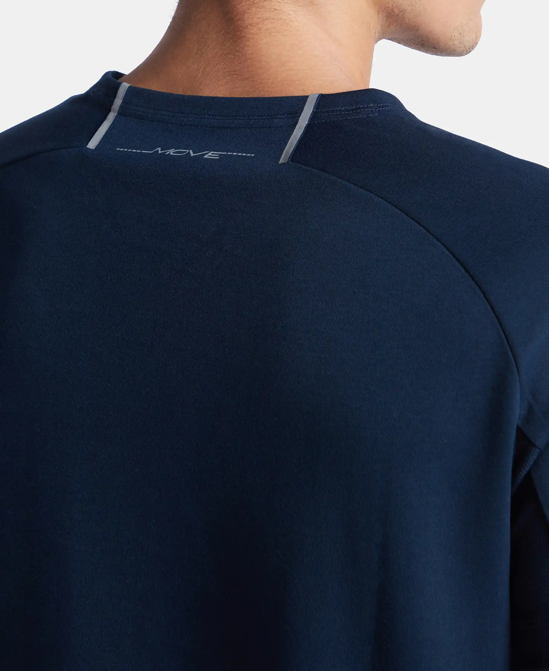 Super Combed Cotton Blend Graphic Printed Round Neck Half Sleeve T-Shirt with Stay Fresh Treatment - Navy New - Image 8