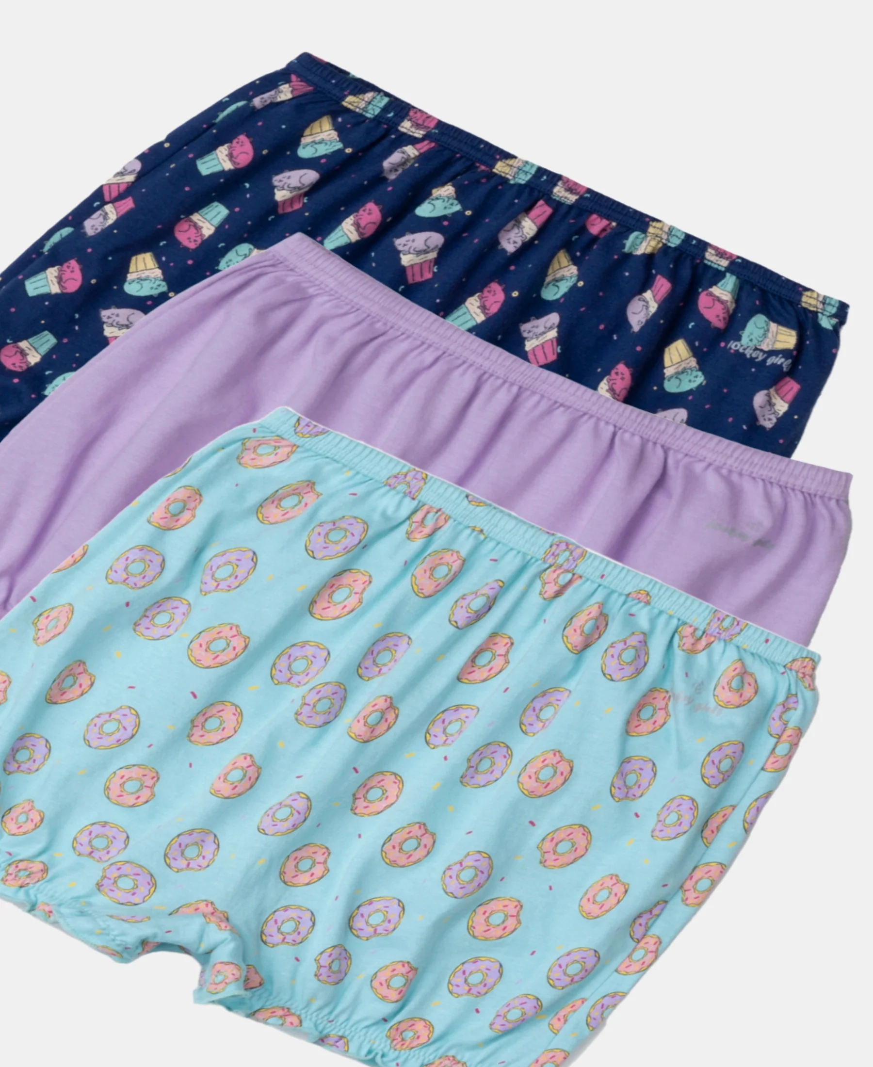 Super Combed Cotton Bloomers with Ultrasoft Waistband - Blue Depths, Lavendula & Angel Blue (Pack of 3) - Image 9
