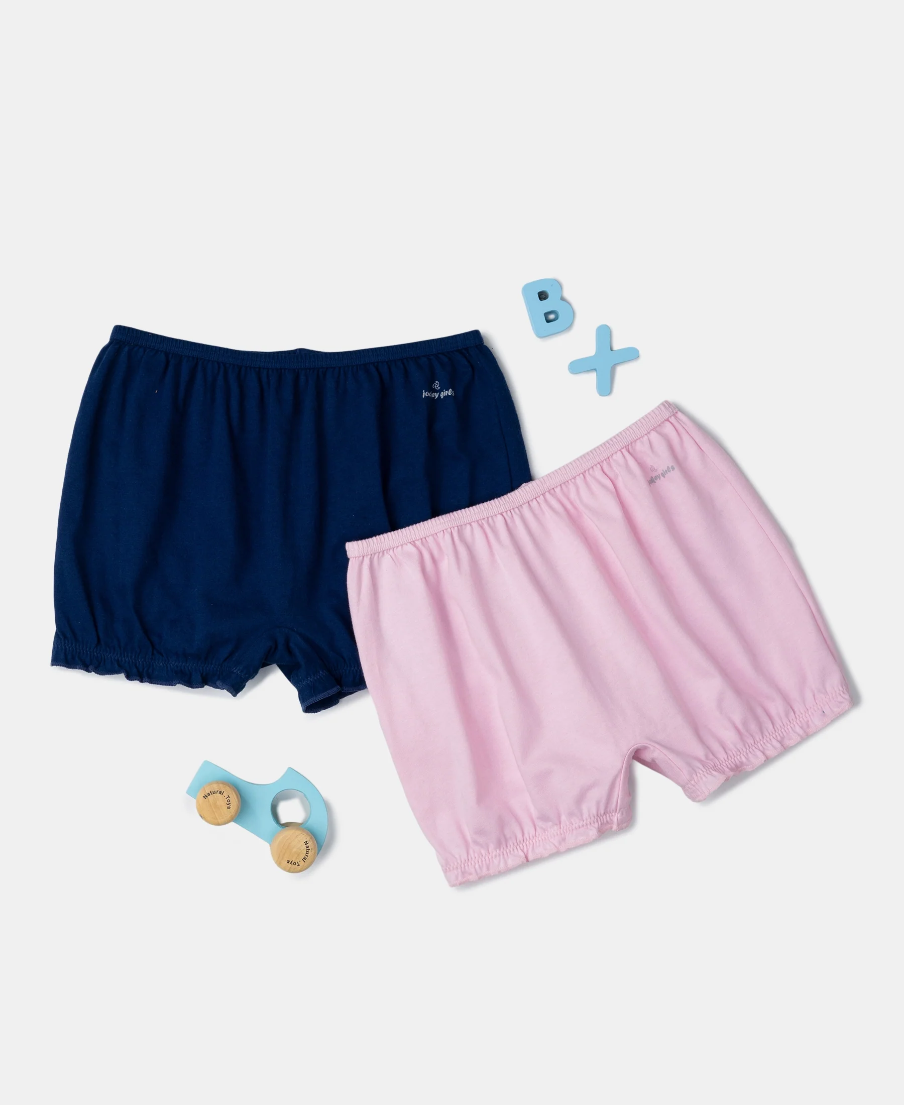 Super Combed Cotton Bloomers with Ultrasoft Waistband - Fairy Tale & Blue Depths (Pack of 2) - Image 5