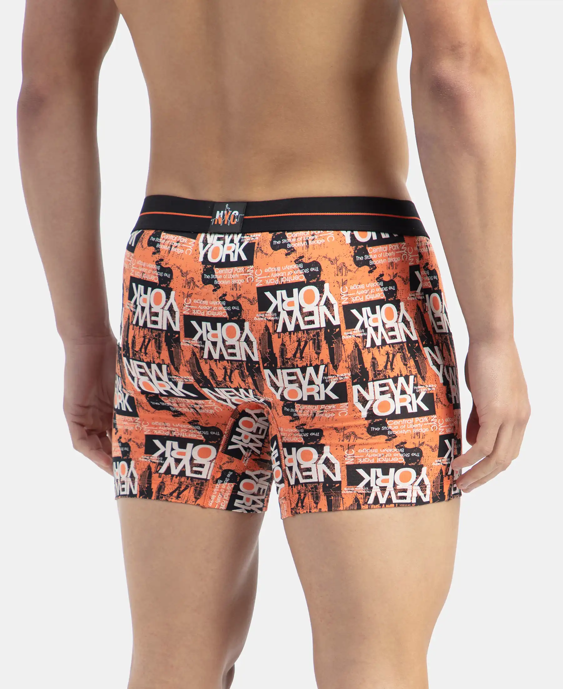 Super Combed Cotton Elastane Printed Boxer Brief with Ultrasoft Waistband - Flamingo - Image 3