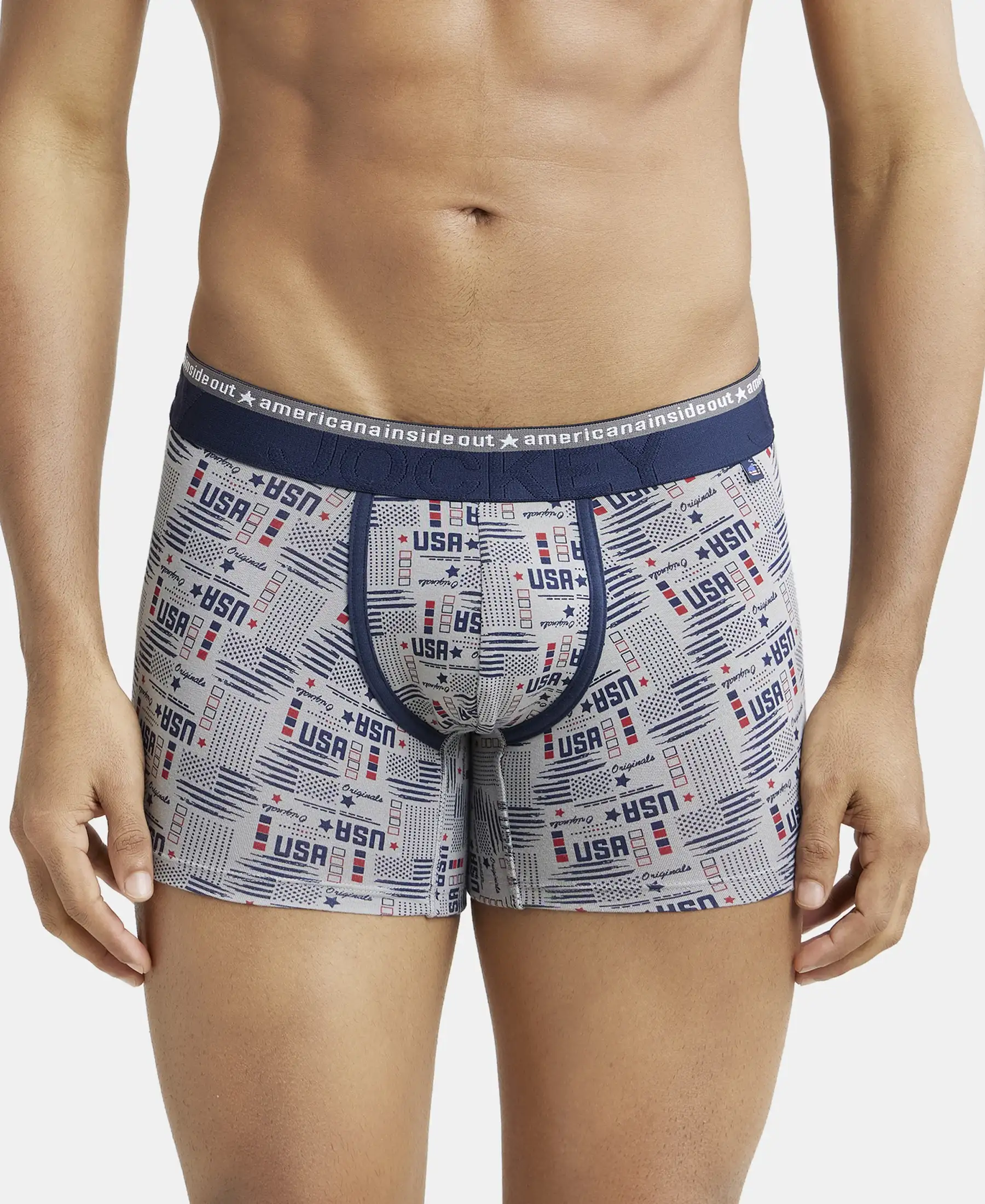 Super Combed Cotton Elastane Stretch Printed Trunk with Ultrasoft Waistband - Assorted (Pack of 2) - Image 13