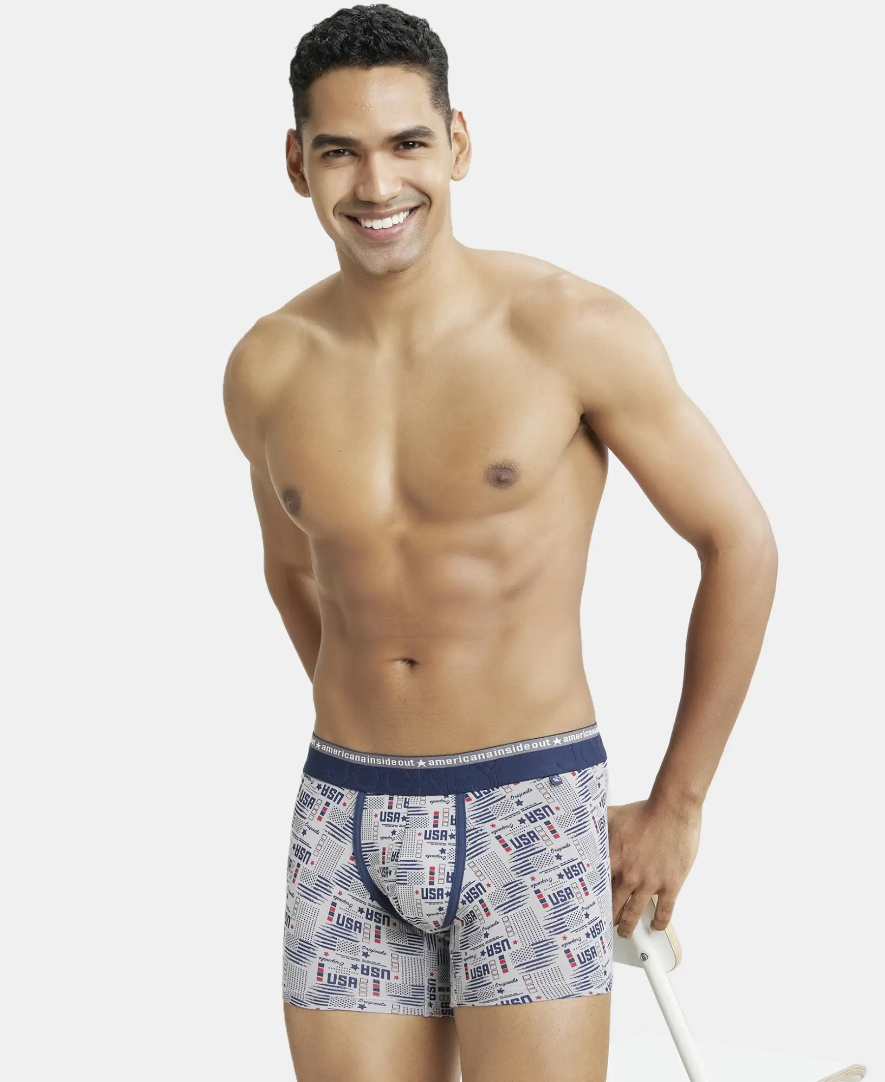 Super Combed Cotton Elastane Stretch Printed Trunk with Ultrasoft Waistband - Assorted (Pack of 2) - Image 17