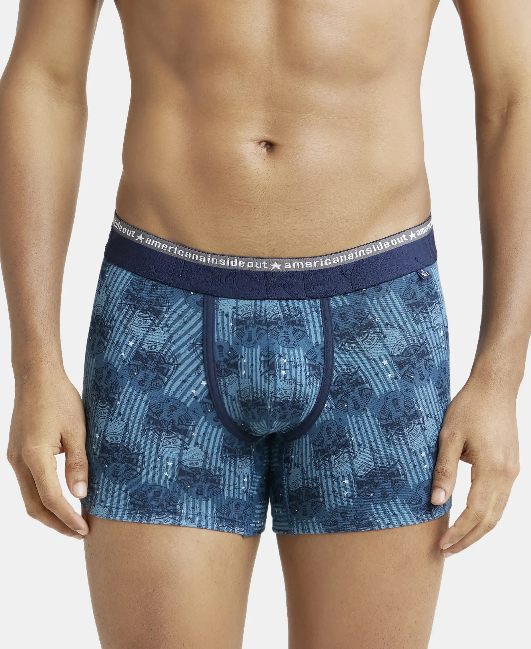 Super Combed Cotton Elastane Stretch Printed Trunk with Ultrasoft Waistband - Assorted (Pack of 2) - Image 18