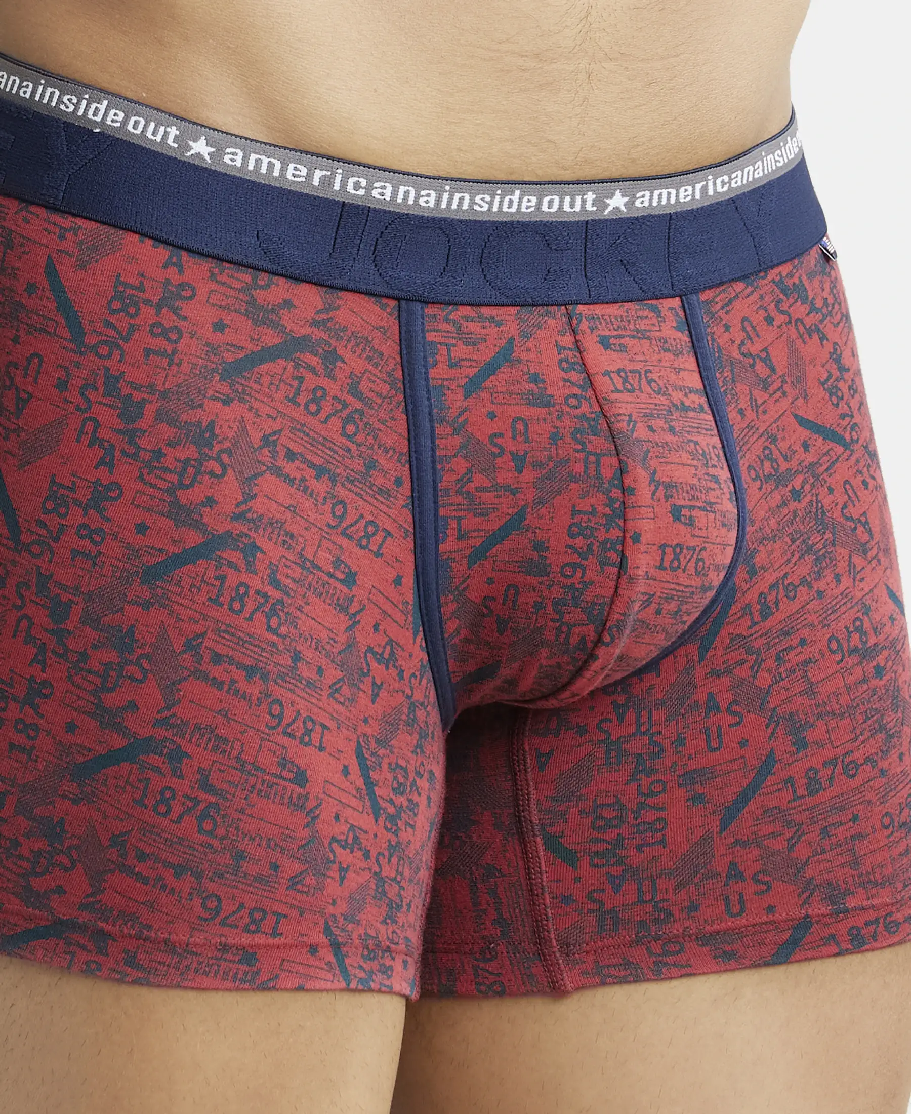 Super Combed Cotton Elastane Stretch Printed Trunk with Ultrasoft Waistband - Assorted (Pack of 2) - Image 6