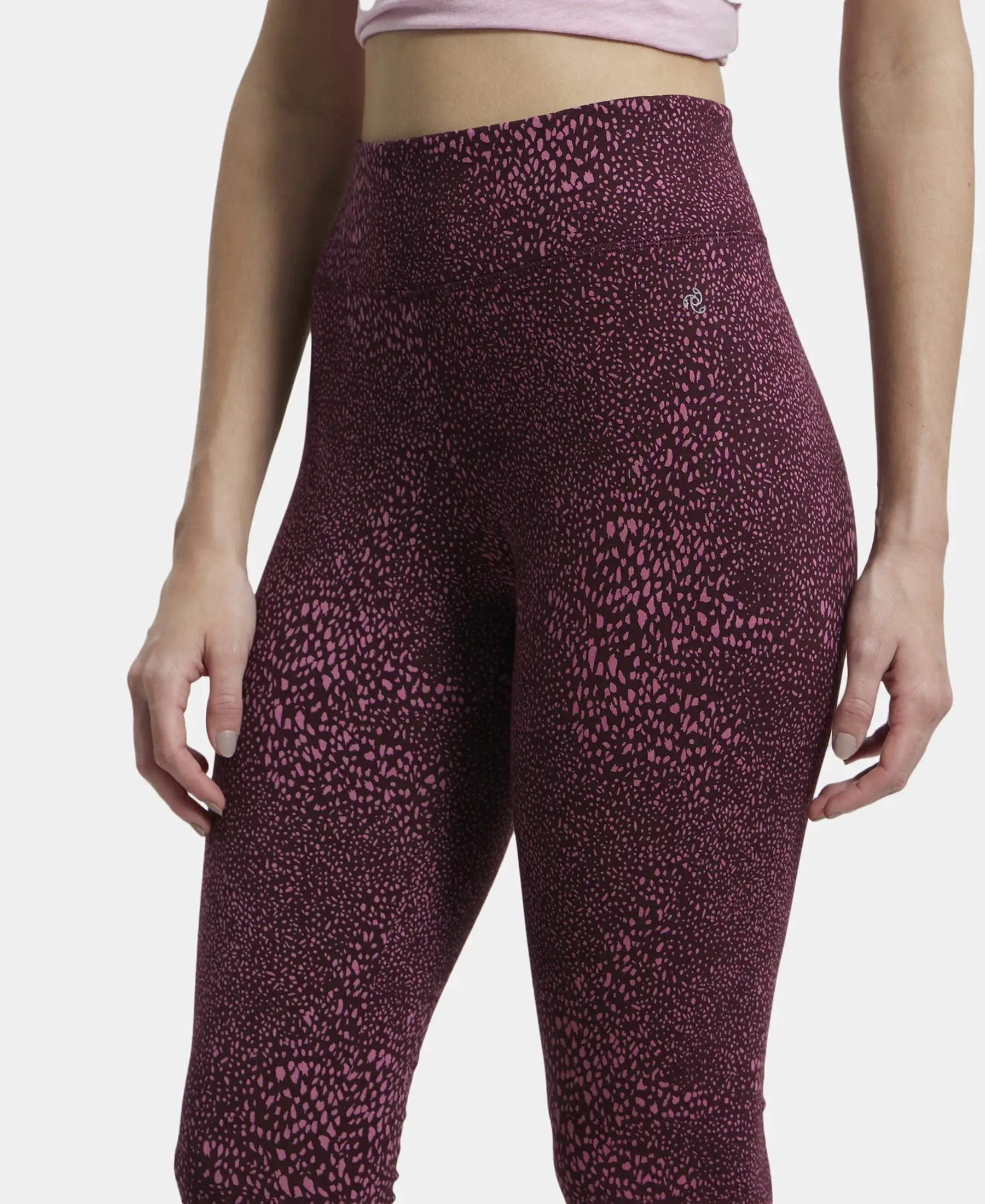 Super Combed Cotton Elastane Stretch Slim Fit Capri with Ultrasoft Waistband - Wine Tasting Print - Image 6