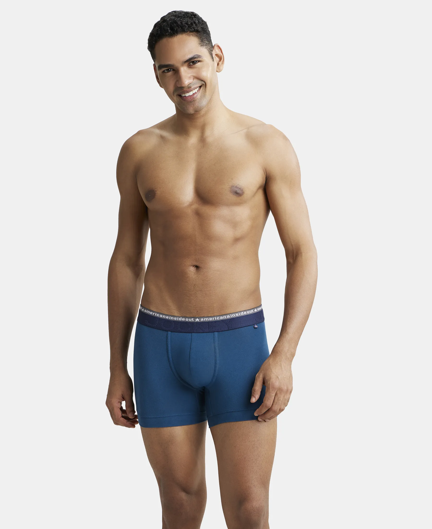Super Combed Cotton Elastane Stretch Solid Trunk with Ultrasoft Waistband - Seaport Teal (Pack of 2) - Image 9