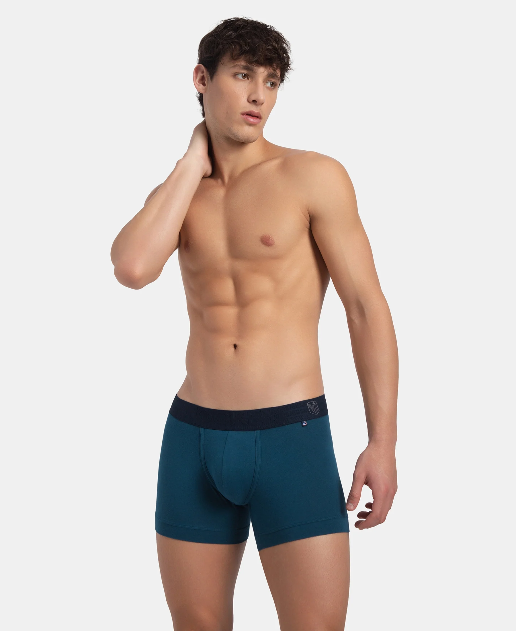 Super Combed Cotton Elastane Stretch Solid Trunk with Ultrasoft Waistband - Seaport Teal - Image 5