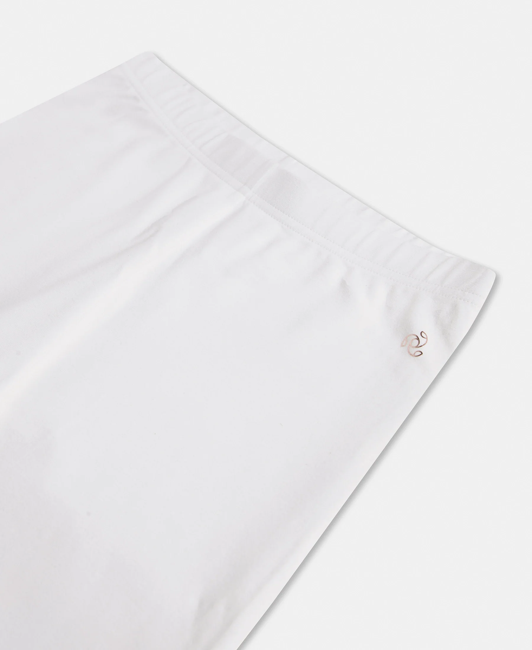 Super Combed Cotton Elastane Stretch Leggings with Ultrasoft Waistband - White - Image 7