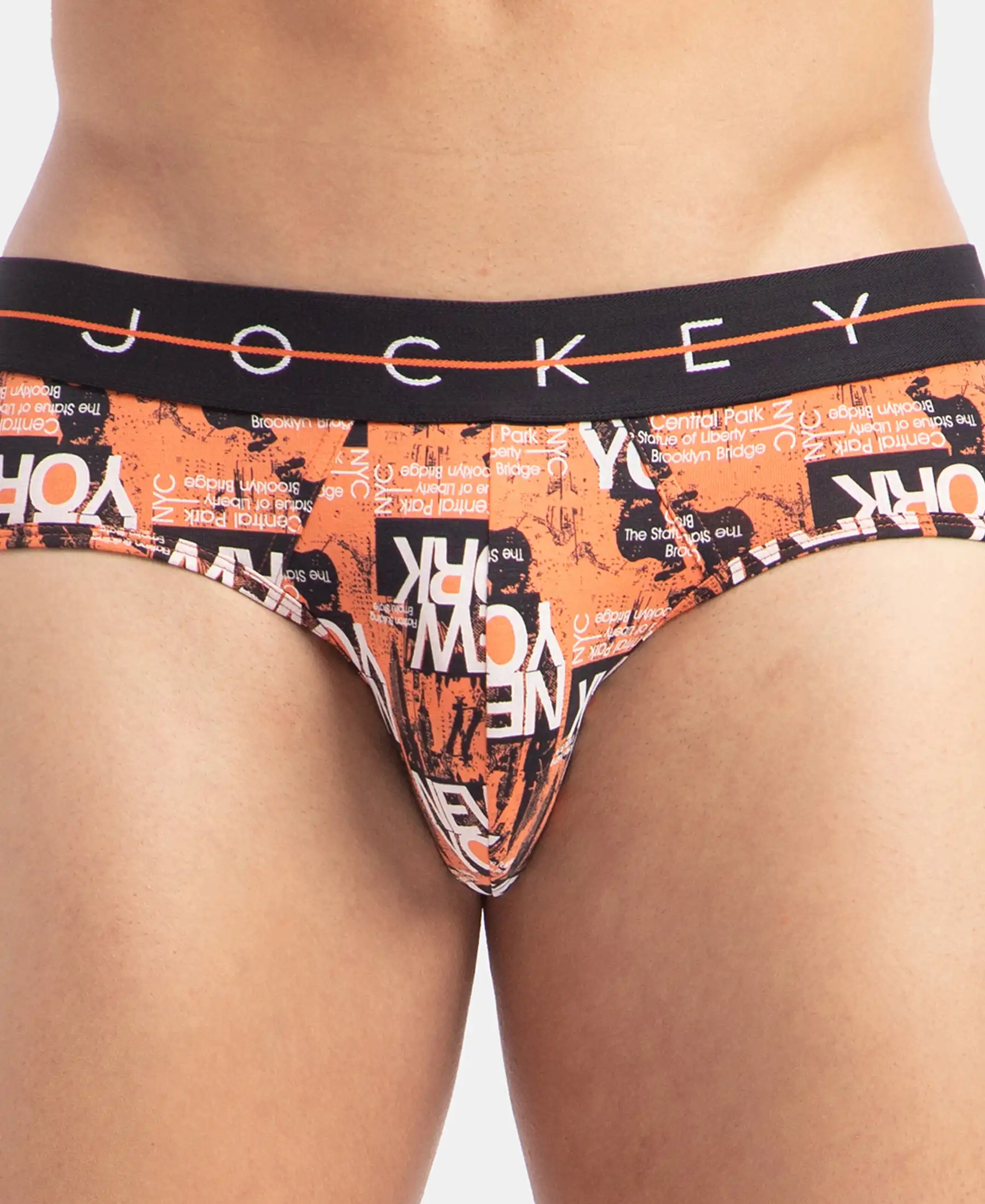 Super Combed Cotton Elastane Stretch Printed Brief with Ultrasoft Waistband - Flamingo - Image 8