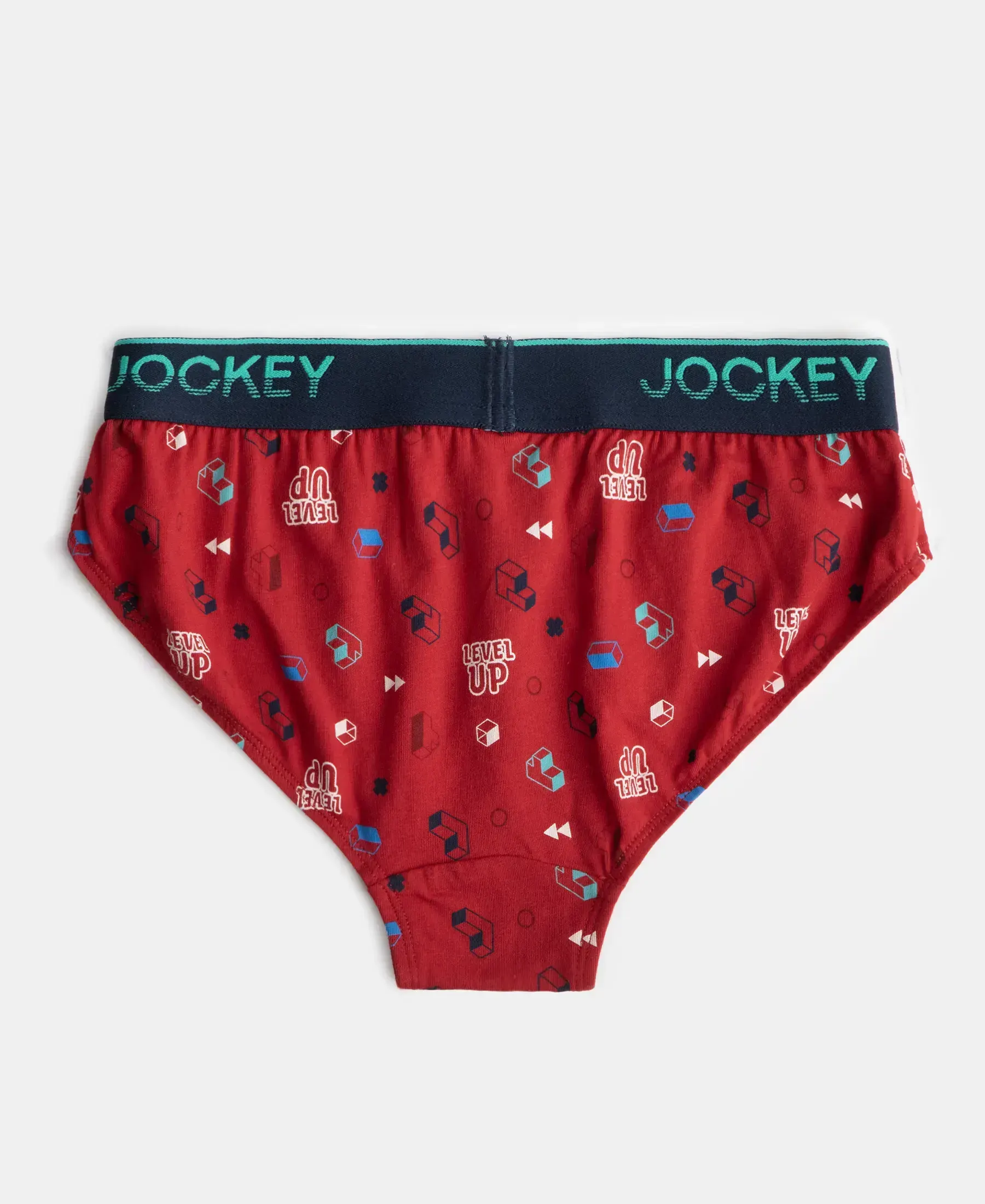 Super Combed Cotton Elastane Stretch Printed Brief with Ultrasoft Waistband - Chilli Pepper & Black (Pack of 2) - Image 3