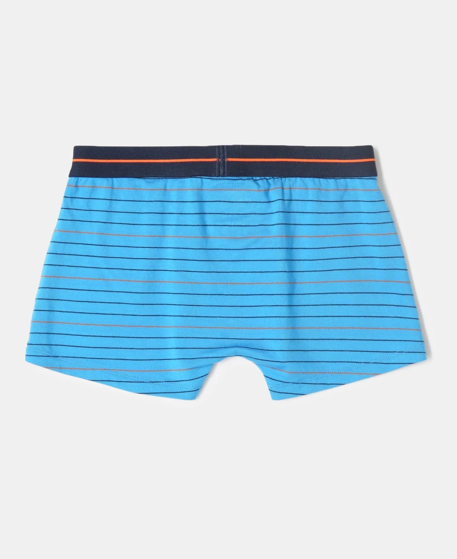 Super Combed Cotton Elastane Stretch Printed Trunk with Front Open Fly and Ultrasoft Waistband - Malibu Blue - Ensign Blue (Pack of 2) - Image 7