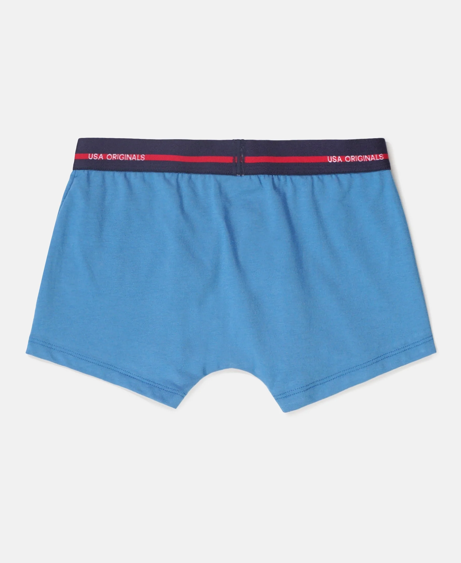 Super Combed Cotton Elastane Stretch Printed Trunk with Ultrasoft Waistband - Chili Pepper & Vallarta Blue (Pack of 2) - Image 3