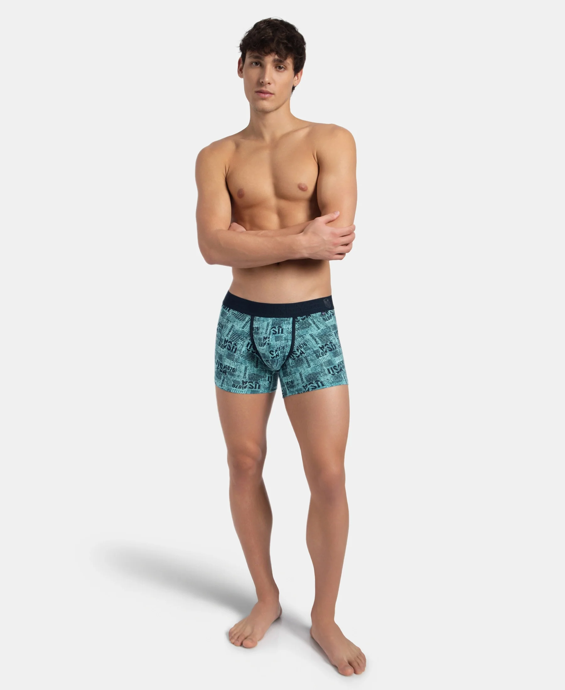 Super Combed Cotton Elastane Stretch Printed Trunk with Ultrasoft Waistband - Leisure Time - Image 4