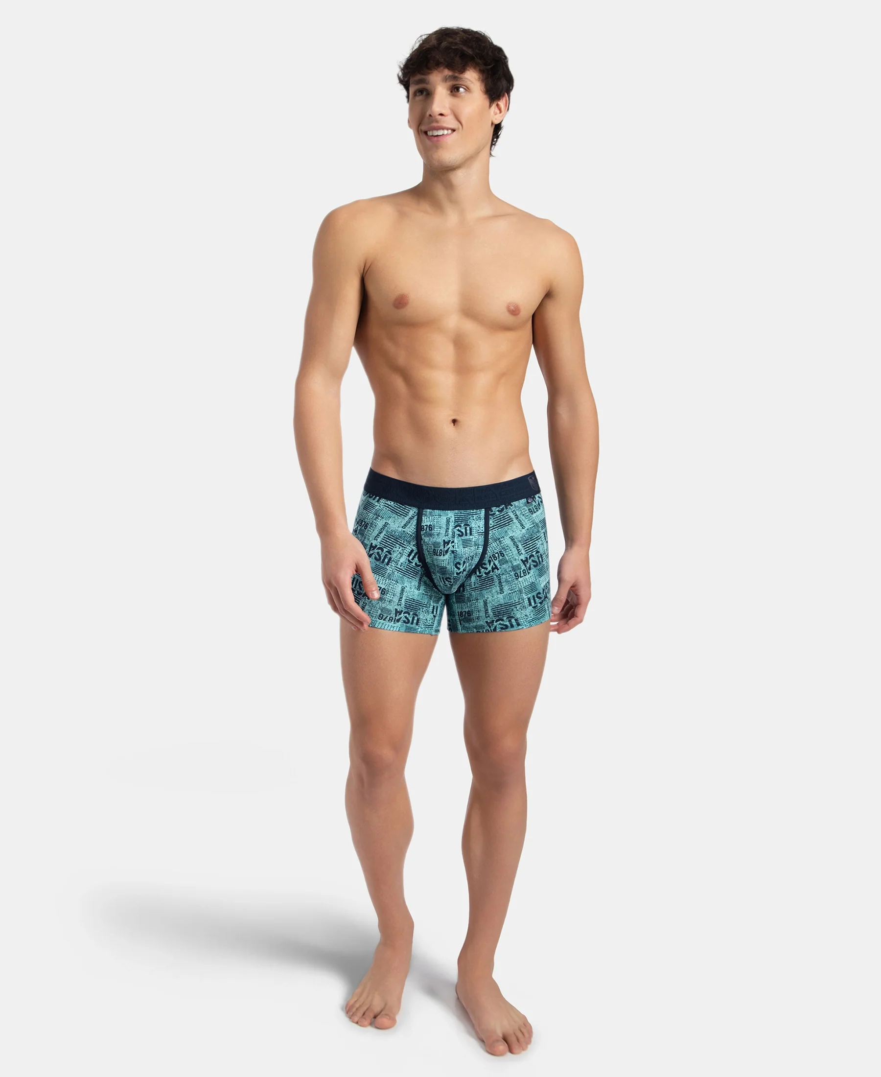 Super Combed Cotton Elastane Stretch Printed Trunk with Ultrasoft Waistband - Leisure Time - Image 6