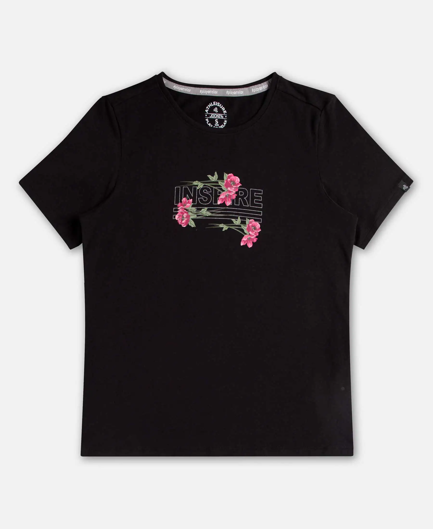 Super Combed Cotton Elastane Stretch Regular Fit Graphic Printed Round Neck Half Sleeve T-Shirt  - Black - Image 9