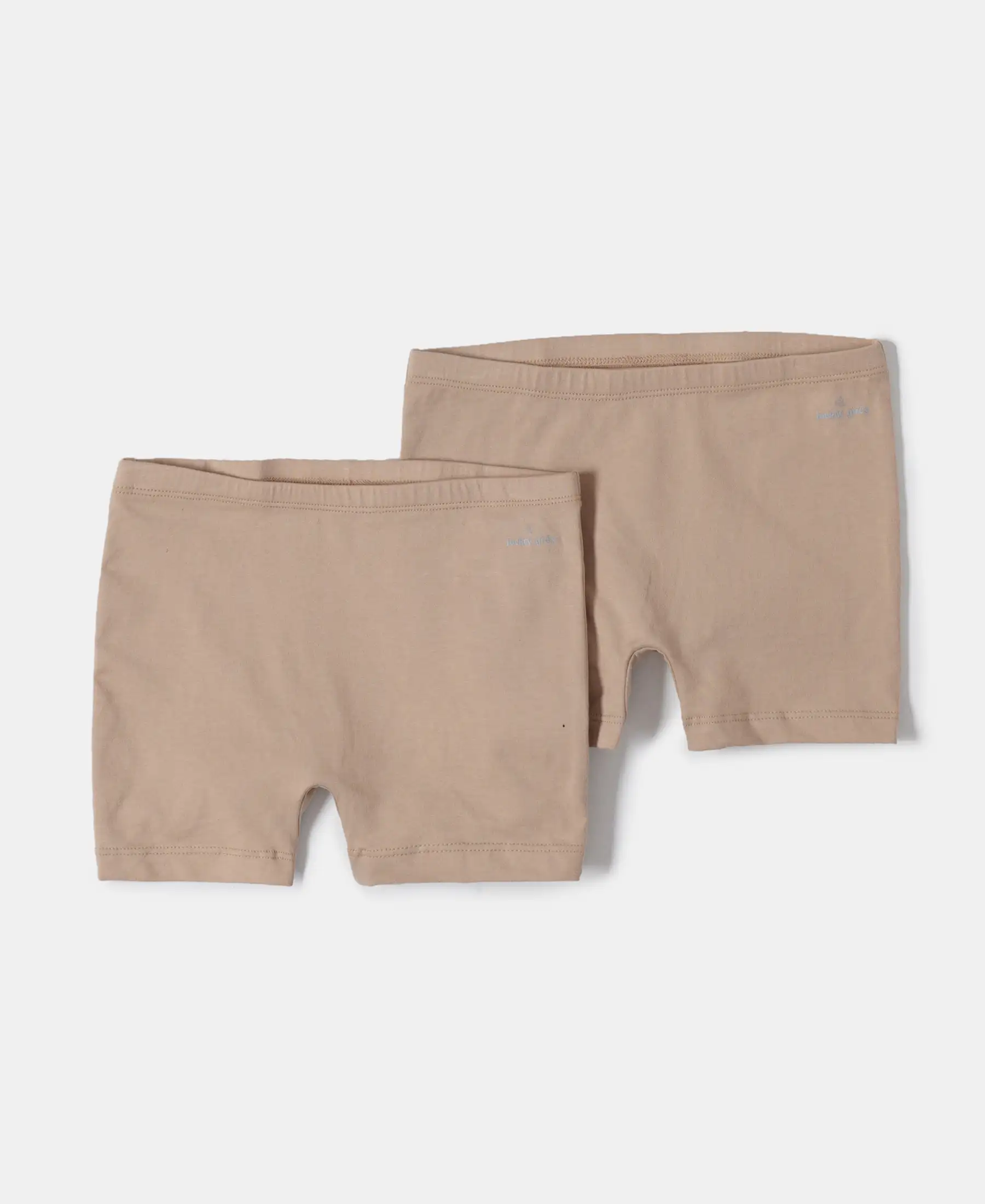 Super Combed Cotton Elastane Stretch Shorties with Ultrasoft Waistband - Skin (Pack of 2)