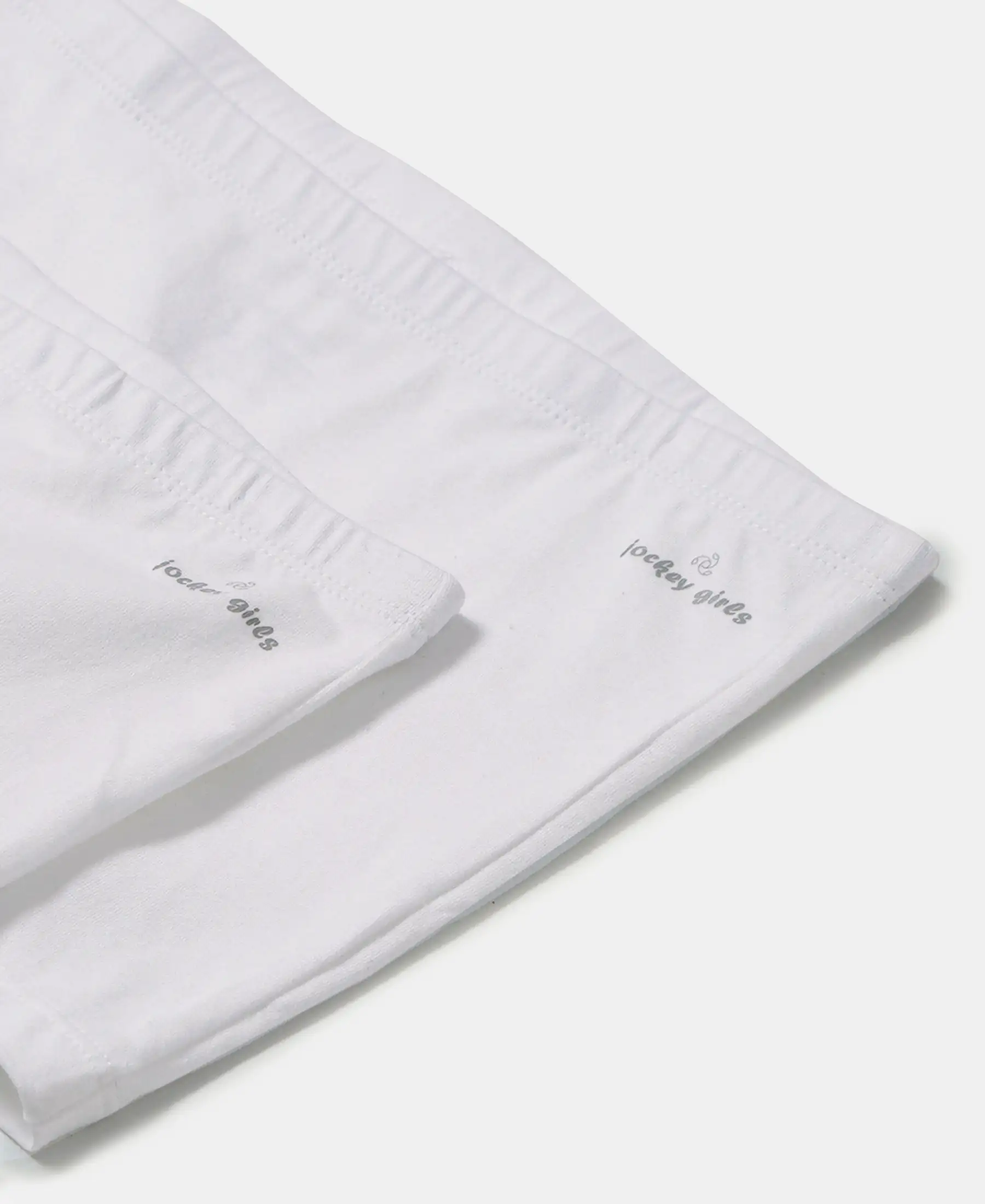 Super Combed Cotton Elastane Stretch Shorties with Ultrasoft Waistband - White (Pack of 2) - Image 4