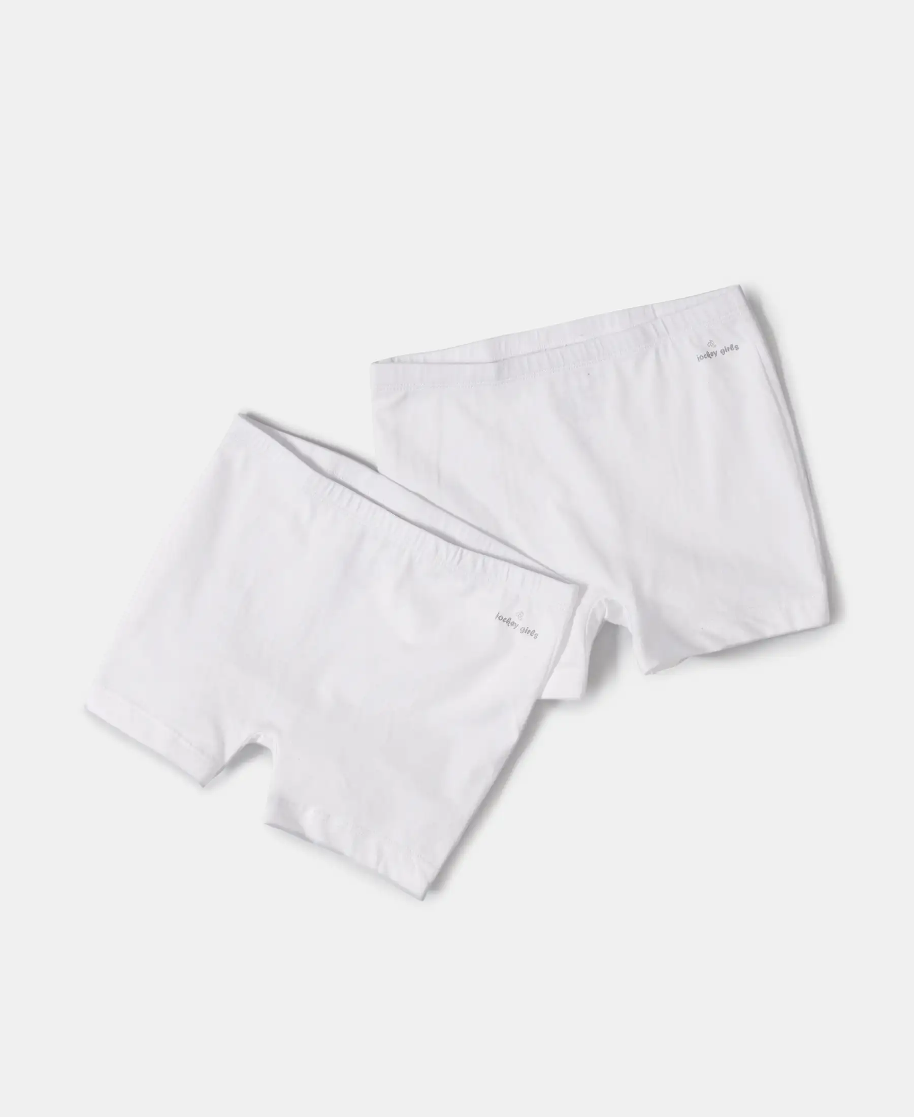 Super Combed Cotton Elastane Stretch Shorties with Ultrasoft Waistband - White (Pack of 2) - Image 5