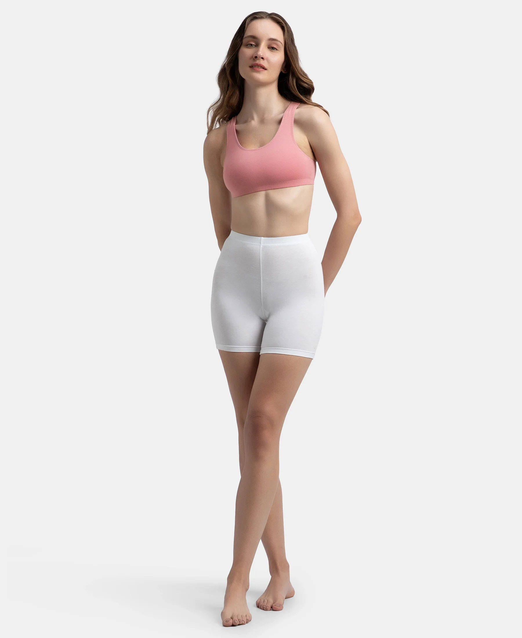Super Combed Cotton Elastane Stretch Slip On Crop Top With StayFresh Treatment - Rose - Image 4