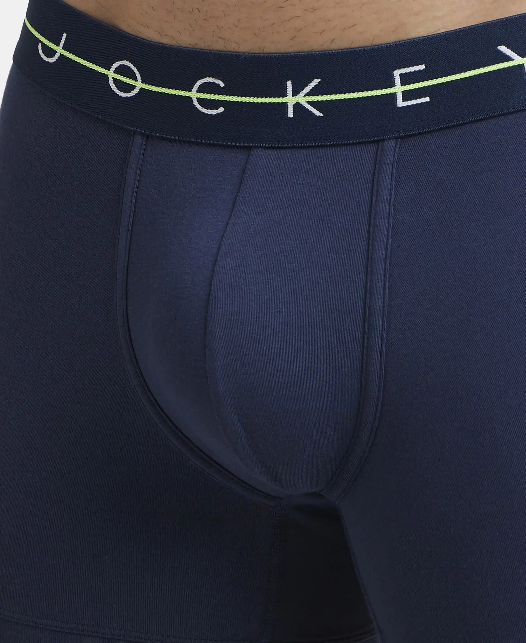 Super Combed Cotton Elastane Stretch Solid Trunk with Ultrasoft Waistband - Navy & Black (Pack of 2) - Image 10