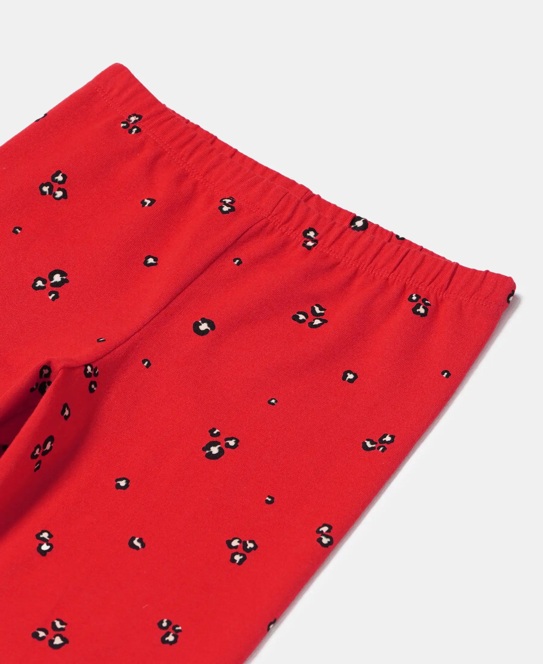 Girl's Super Combed Cotton Elastane Stretch Three Quarter Leggings - Assorted - Image 3