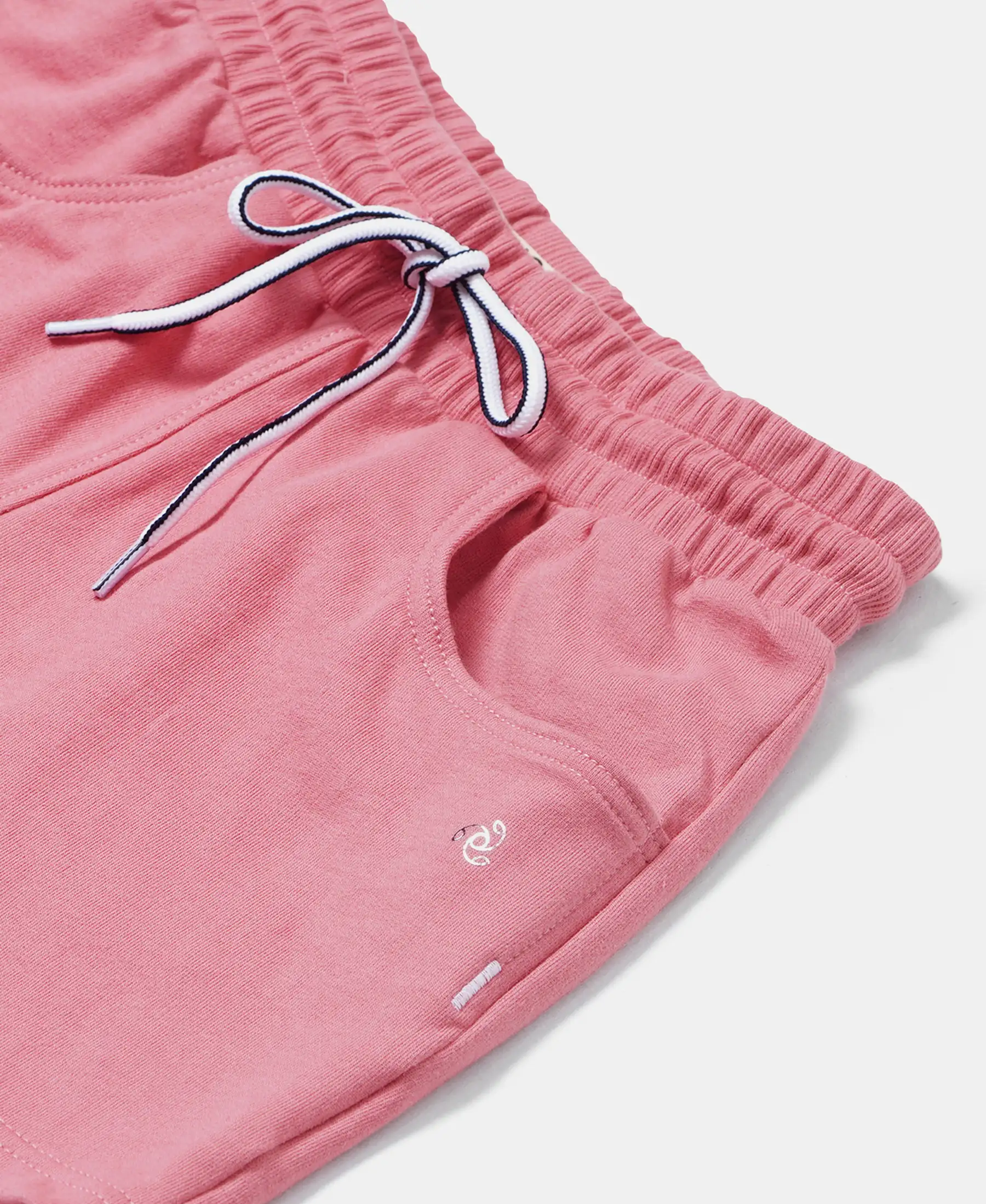 Girl's Super Combed Cotton French Terry Solid Shorts - Brandied Apricot - Image 3