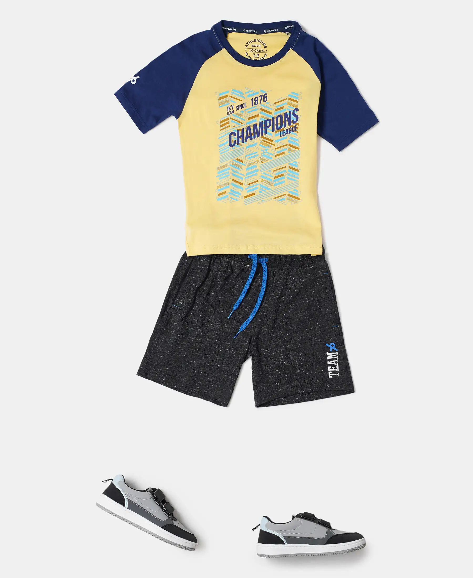 Boy's Super Combed Cotton Graphic Printed Half Sleeve Raglan T-Shirt - Snap Dragon - Image 4