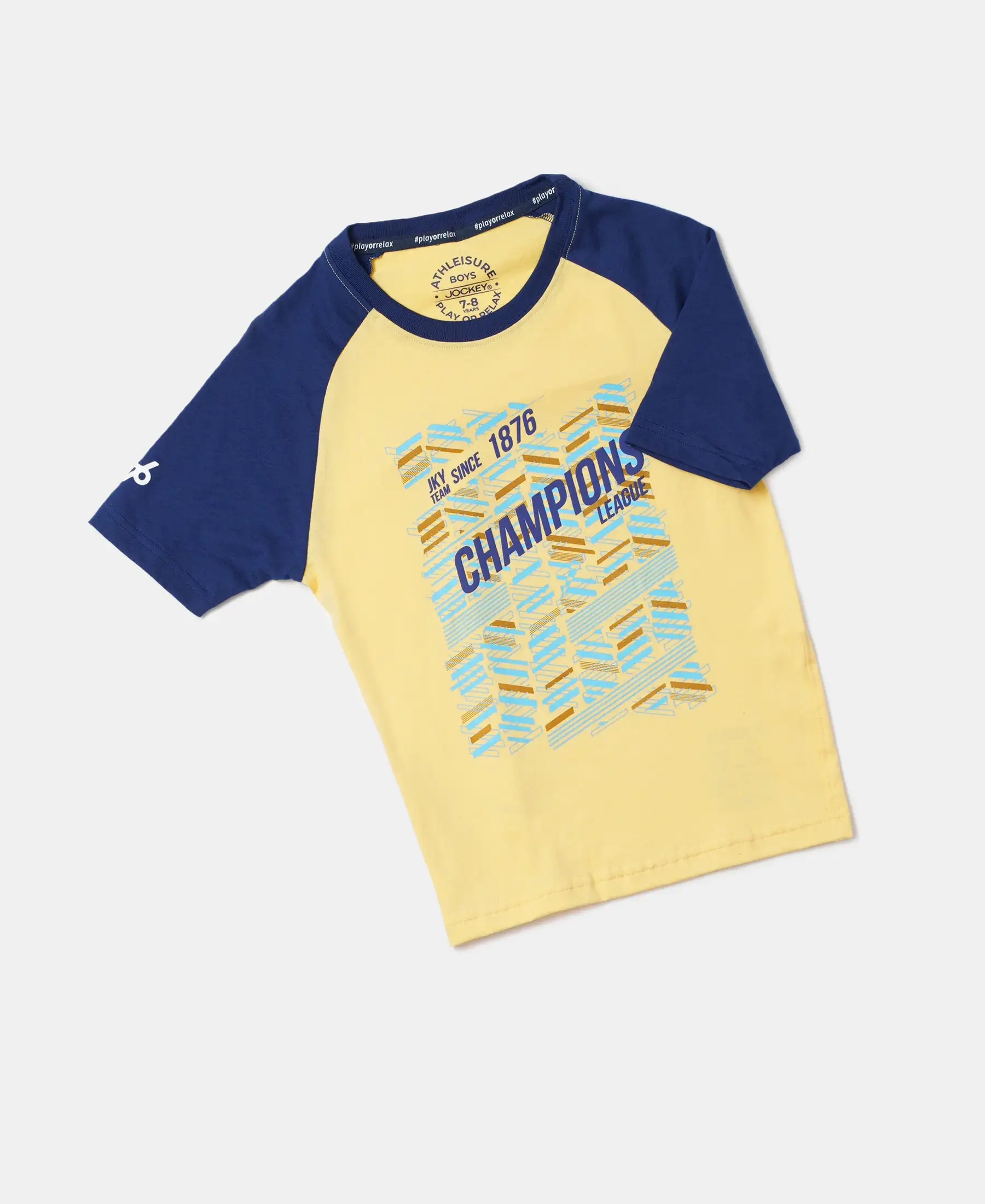 Boy's Super Combed Cotton Graphic Printed Half Sleeve Raglan T-Shirt - Snap Dragon - Image 5