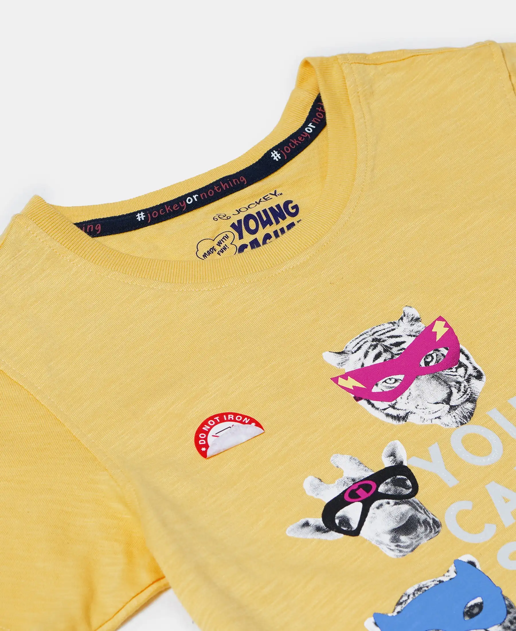 Boy's Super Combed Cotton Graphic Printed Half Sleeve T-Shirt - Corn Silk Printed - Image 3