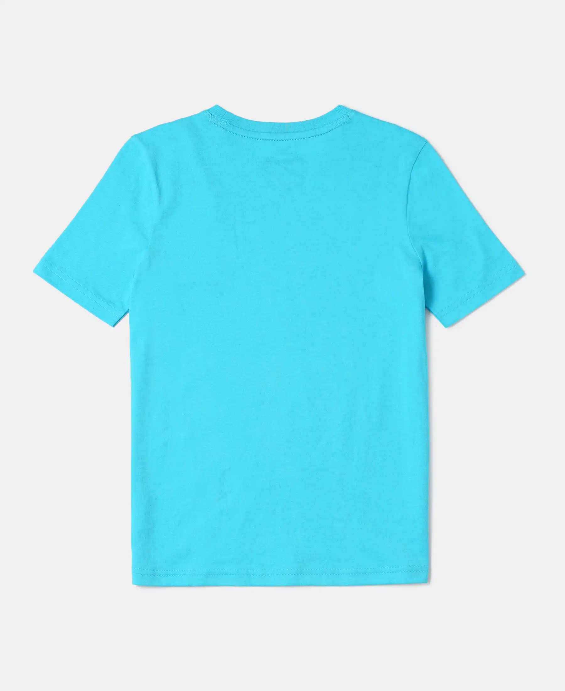 Boy's Super Combed Cotton Graphic Printed Half Sleeve T-Shirt - Scuba Blue Printed - Image 2
