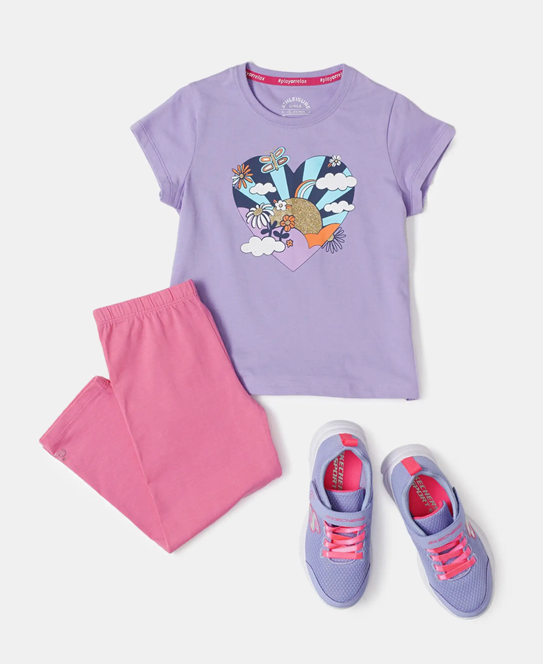 Girl's Super Combed Cotton Graphic Printed T-Shirt - Paisley Purple - Image 4