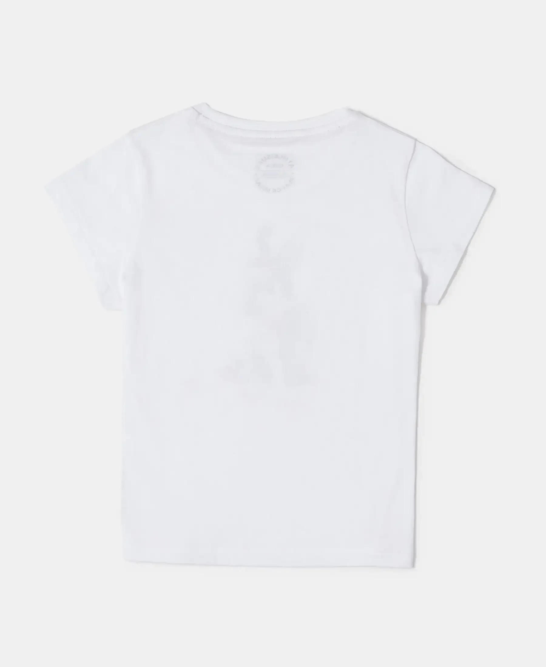 Girl's Super Combed Cotton Graphic Printed T-Shirt - White - Image 2