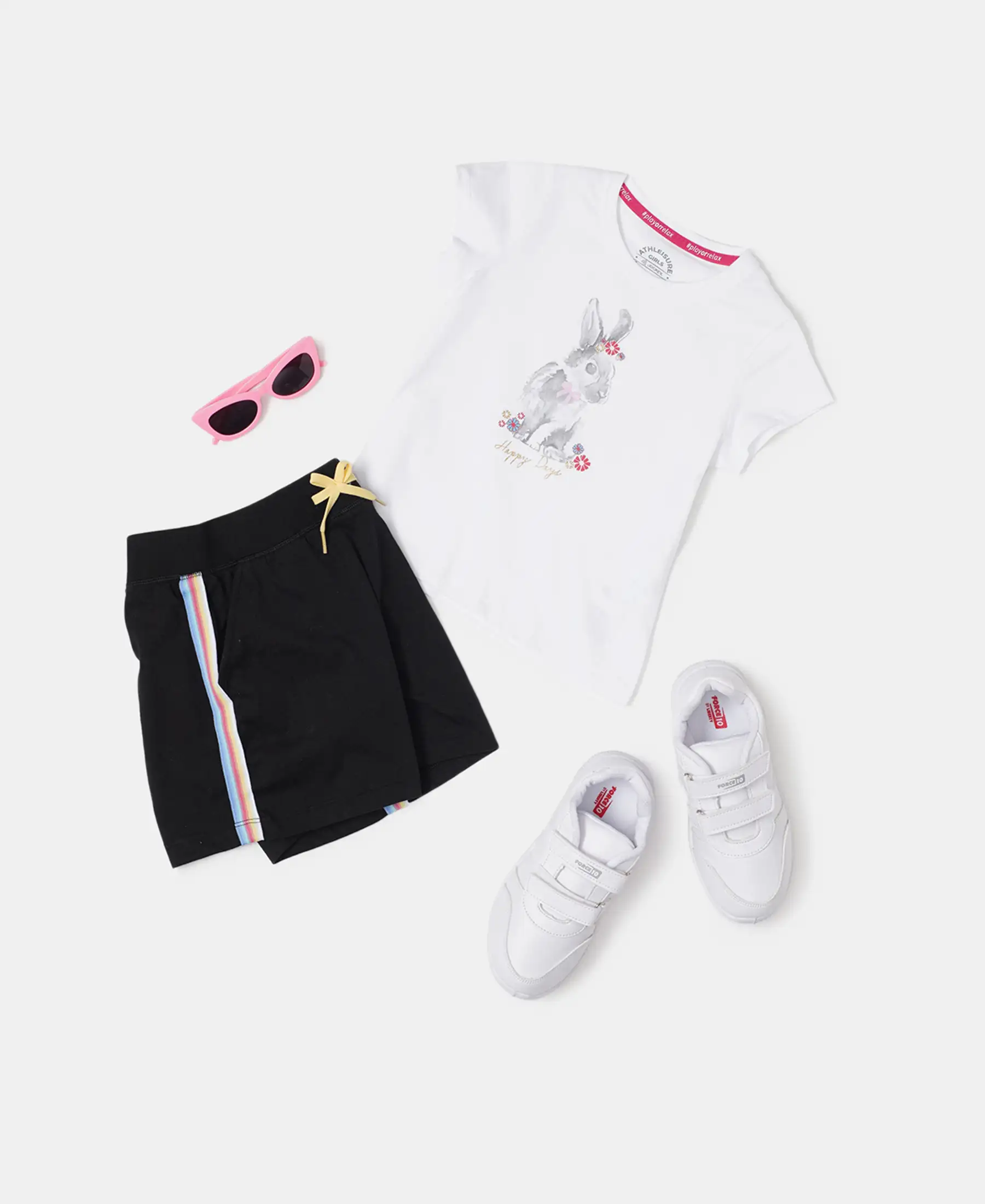 Girl's Super Combed Cotton Graphic Printed T-Shirt - White - Image 4