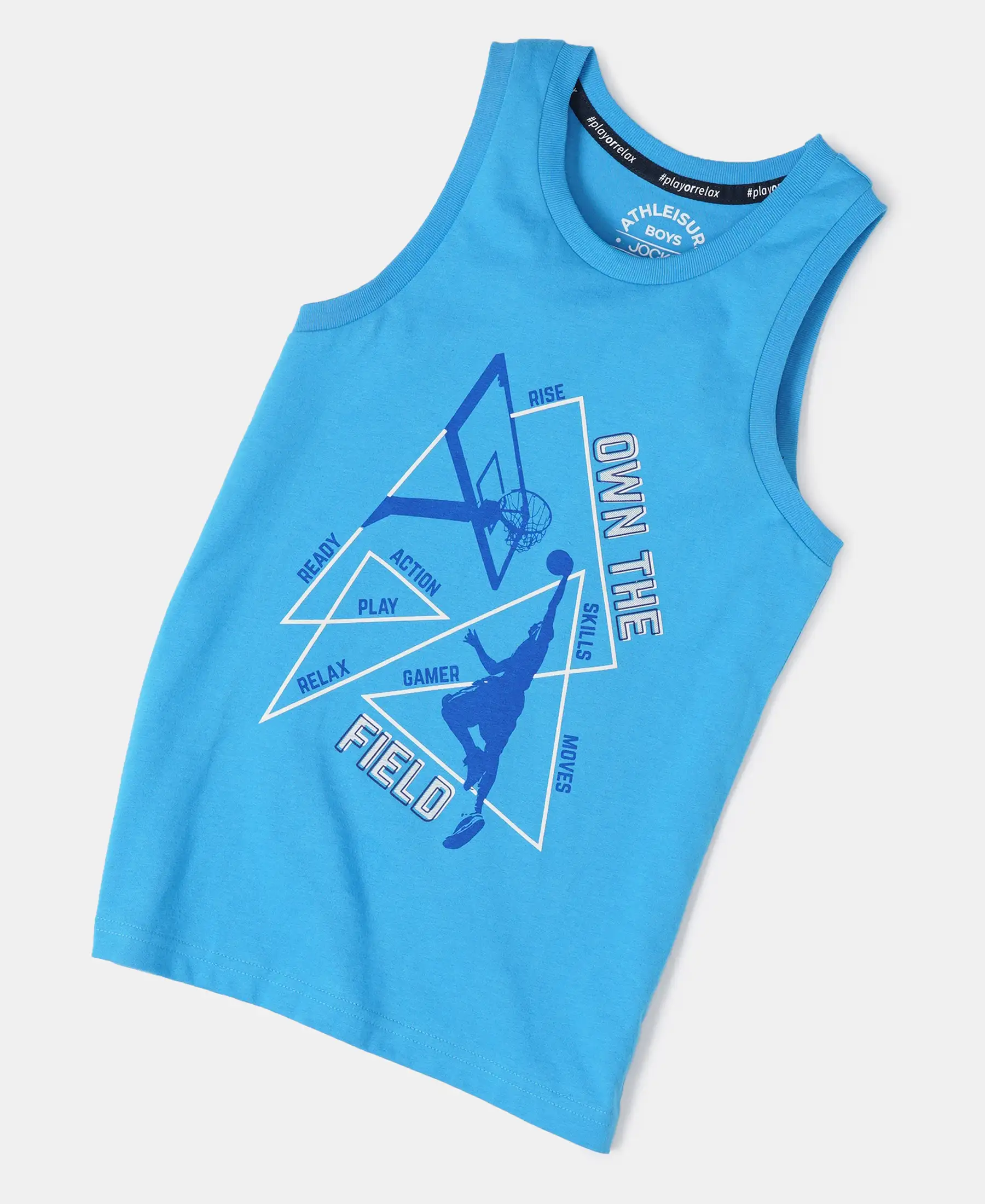 Boy's Super Combed Cotton Graphic Printed Tank Top - Snap Dragon Printed - Image 5