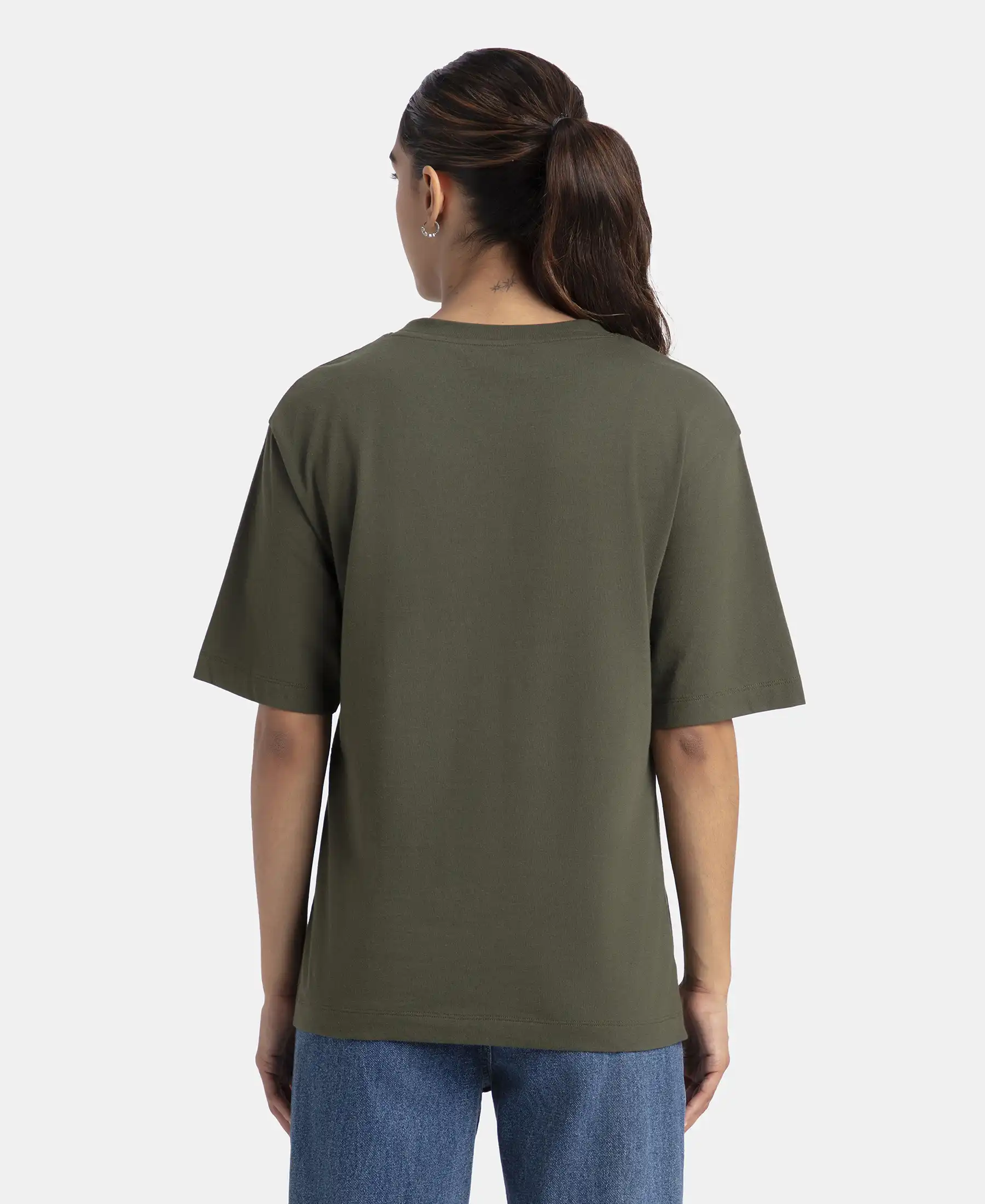 Super Combed Cotton Oversized T-Shirt with Drop Shoulder Styling - Deep Depths - Image 3