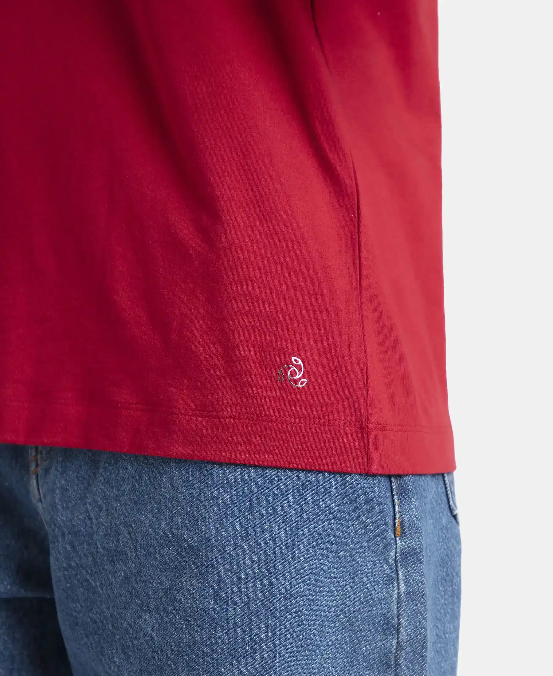 Super Combed Cotton Oversized T-Shirt with Drop Shoulder Styling - Rhythemic Red - Image 7