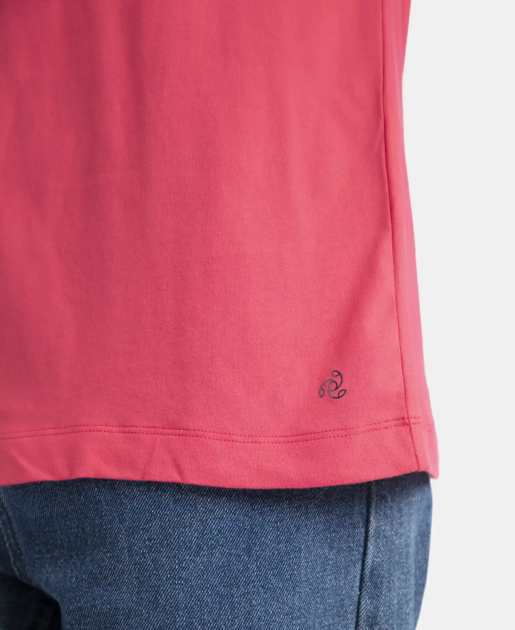 Super Combed Cotton Oversized T-Shirt with Drop Shoulder Styling - Rogue Red - Image 7