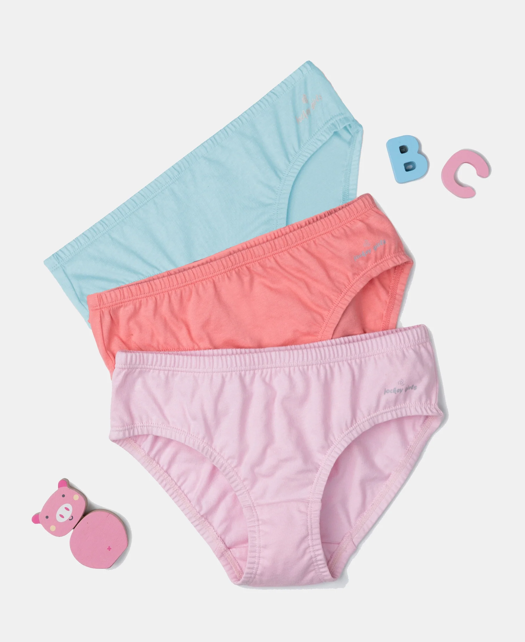 Super Combed Cotton Panty with Ultrasoft Waistband - Angel Blue, Fairy Tale & Salmon Rose (Pack of 3) - Image 5