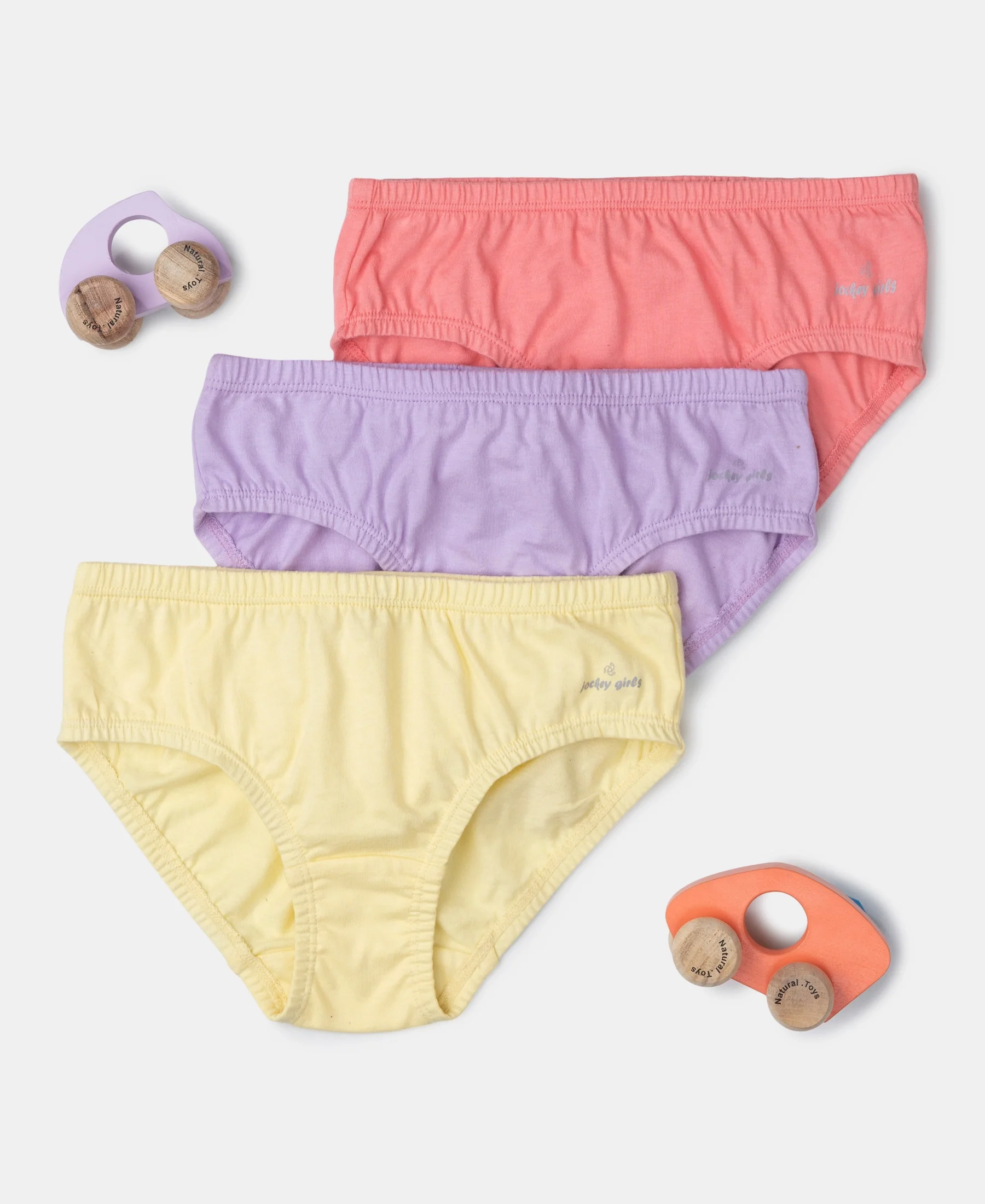 Super Combed Cotton Panty with Ultrasoft Waistband - Salmon Rose, Lemon Meringue & Lavendula (Pack of 3) - Image 5