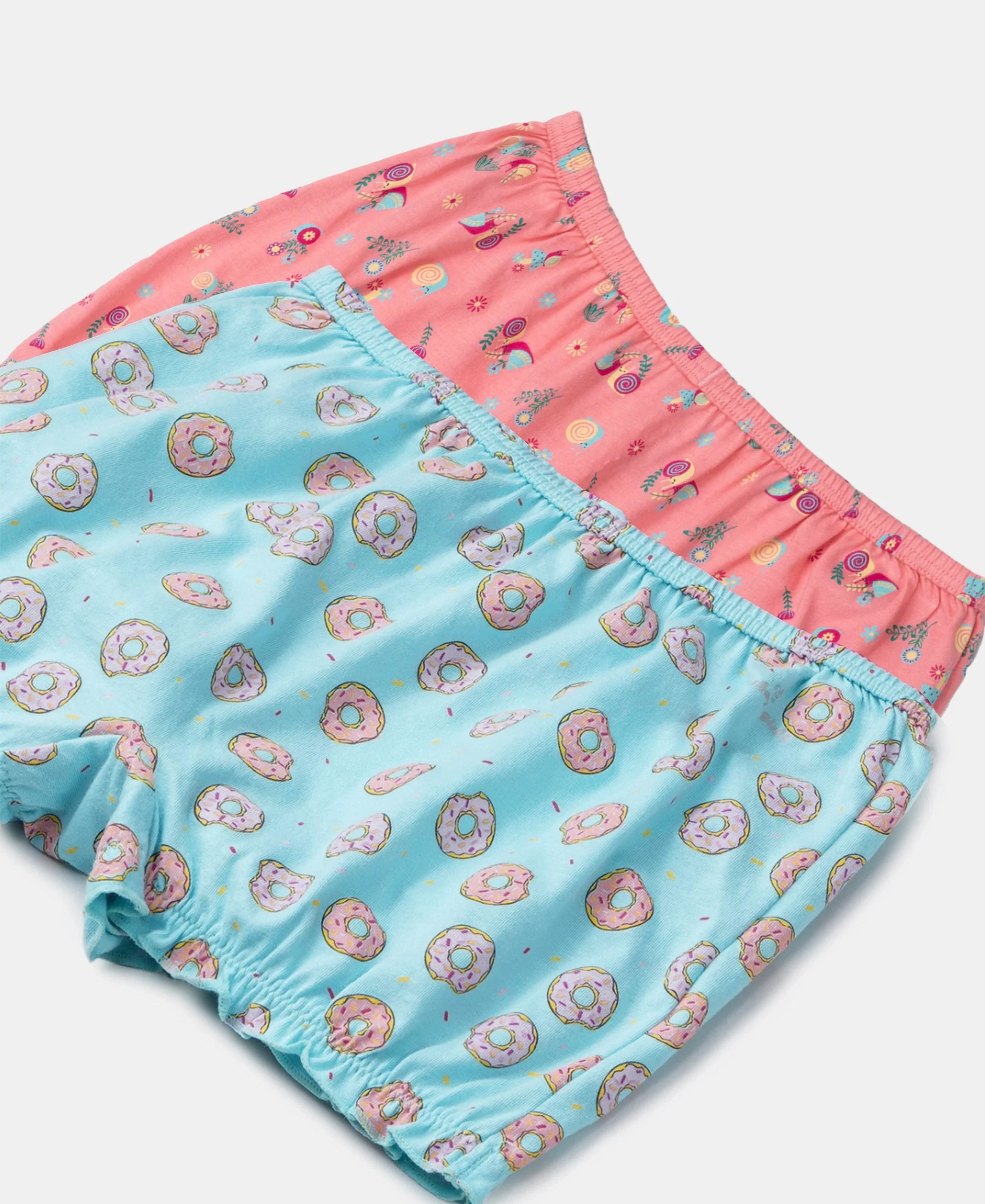 Super Combed Cotton Printed Bloomers with Ultrasoft Waistband - Angel Blue & Beetroot Pink (Pack of 2) - Image 7