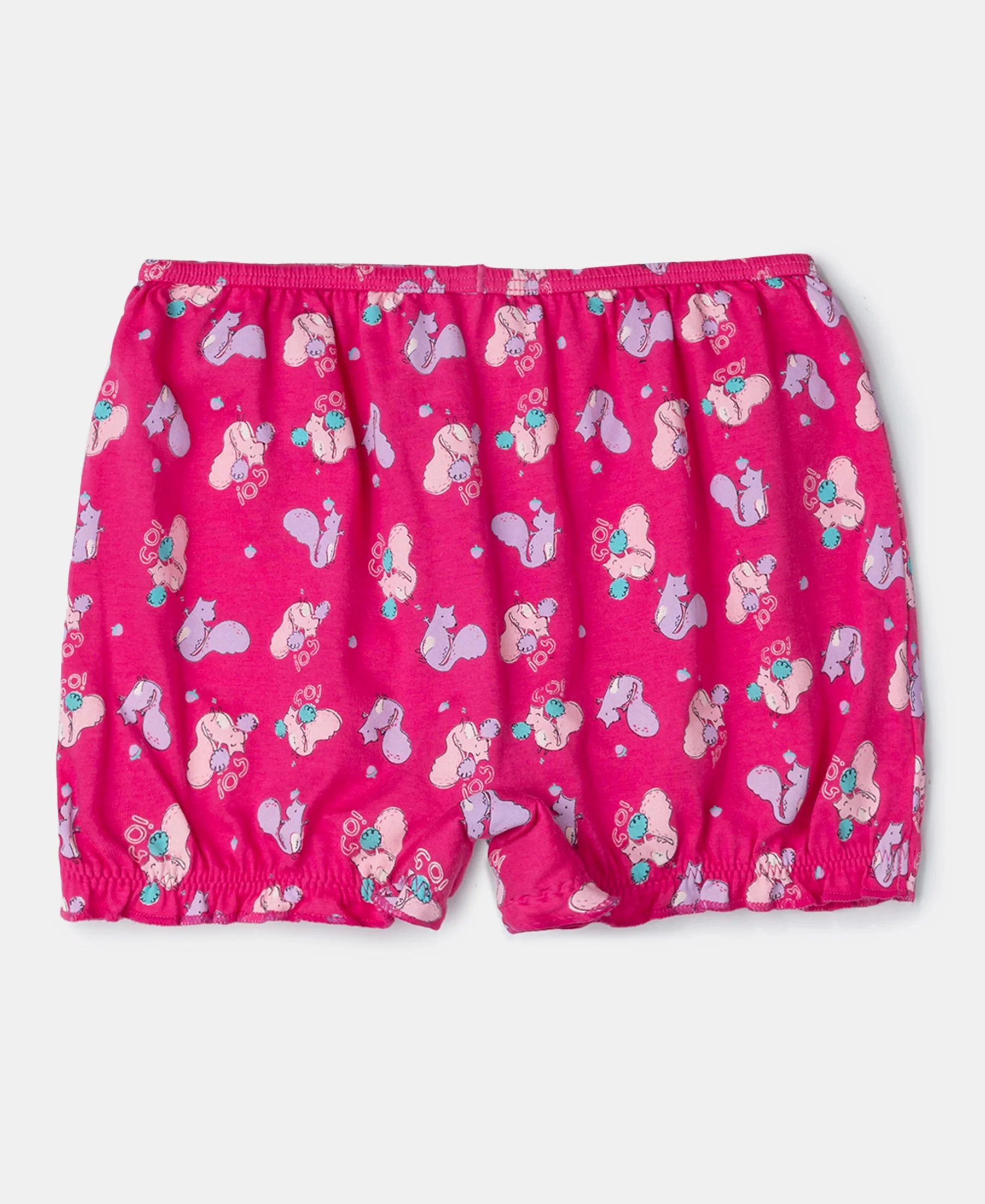 Super Combed Cotton Printed Bloomers with Ultrasoft Waistband - Beetroot Pink & Blue Depths (Pack of 2) - Image 3