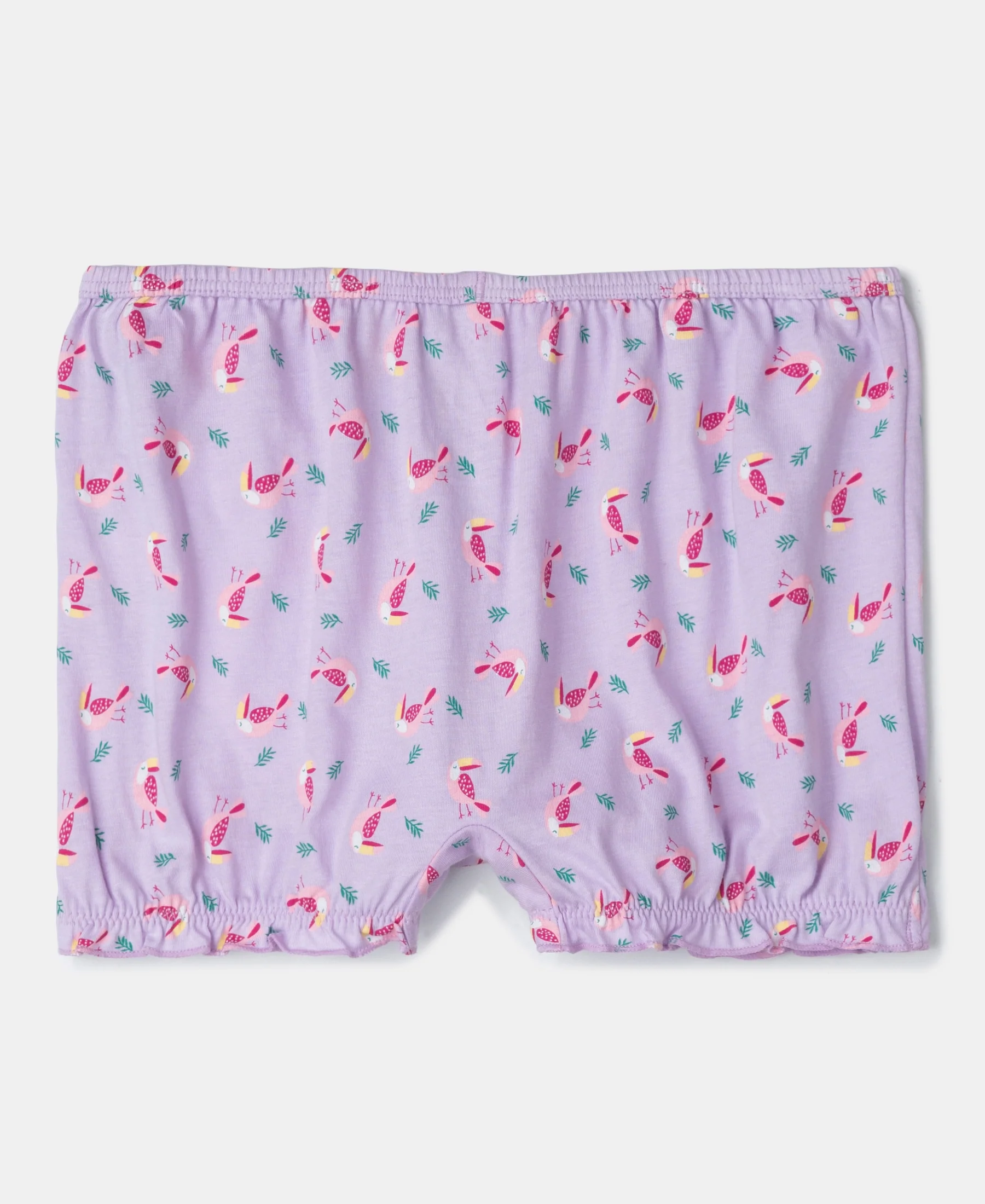 Super Combed Cotton Printed Bloomers with Ultrasoft Waistband - Beetroot Pink & Lavendula (Pack of 2) - Image 2