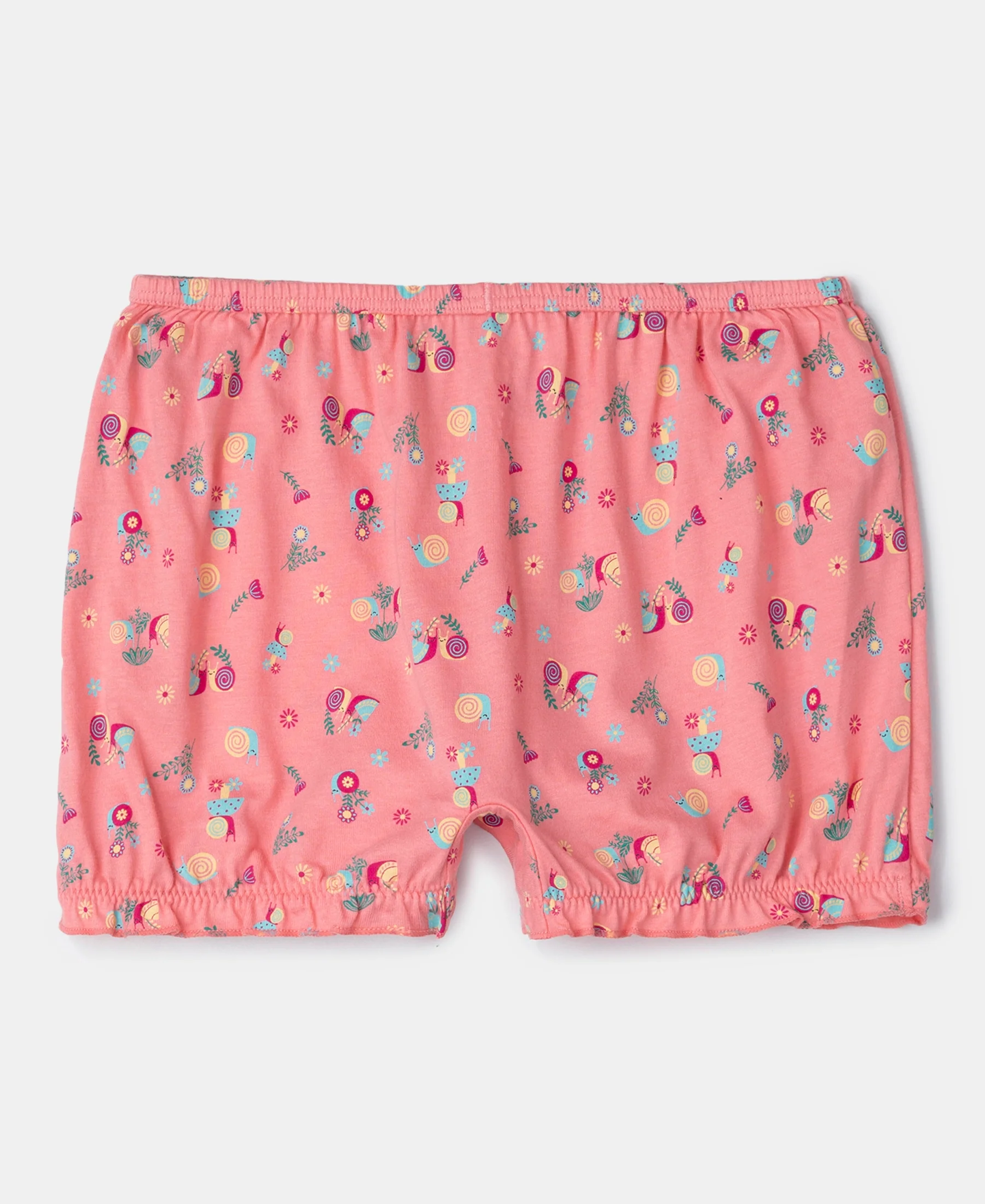 Super Combed Cotton Printed Bloomers with Ultrasoft Waistband - Blue Depths & Salmon Rose (Pack of 2) - Image 4